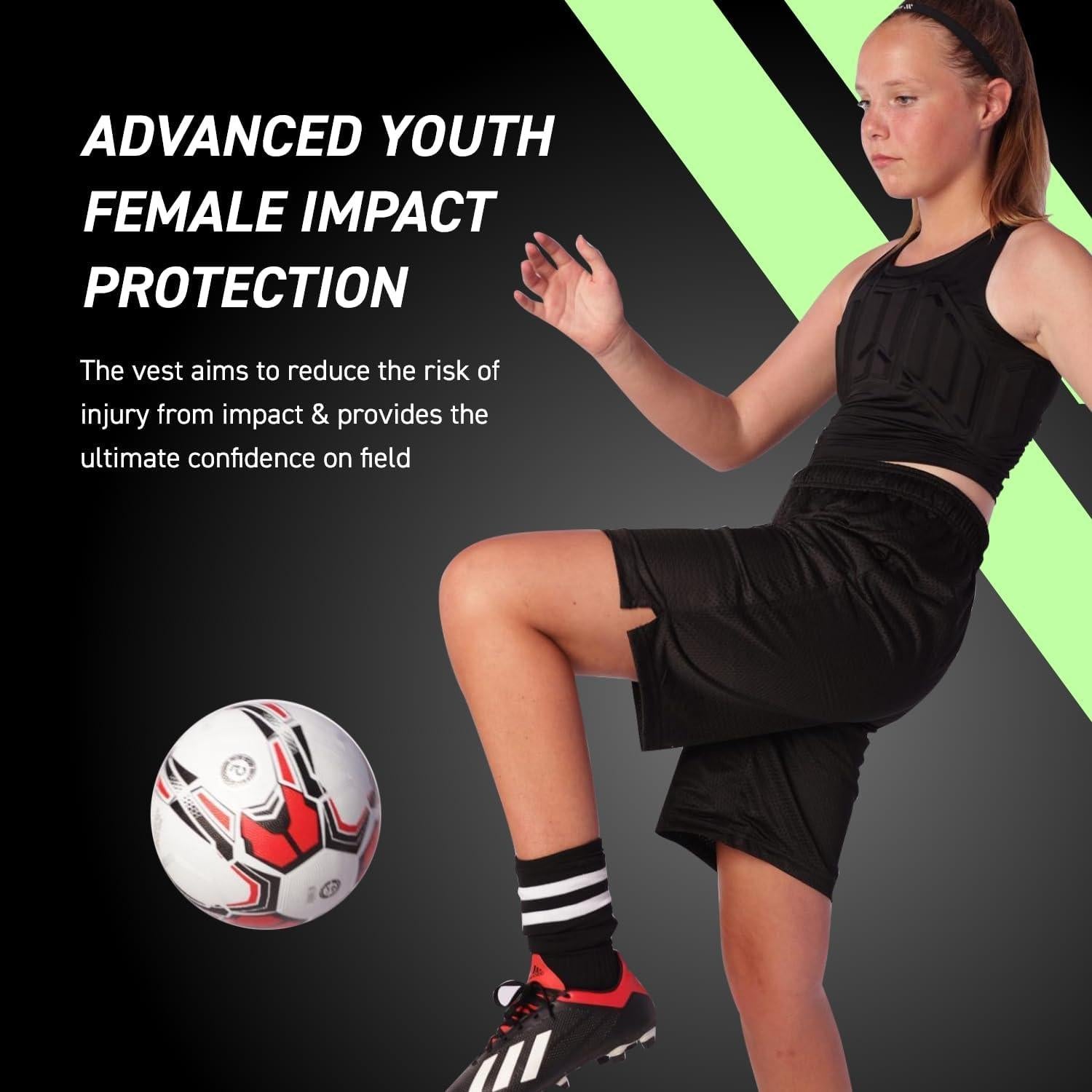 Chaleco Protector de Pecho Zena Sport Juvenil - Niñas 7-13 Años - Negro