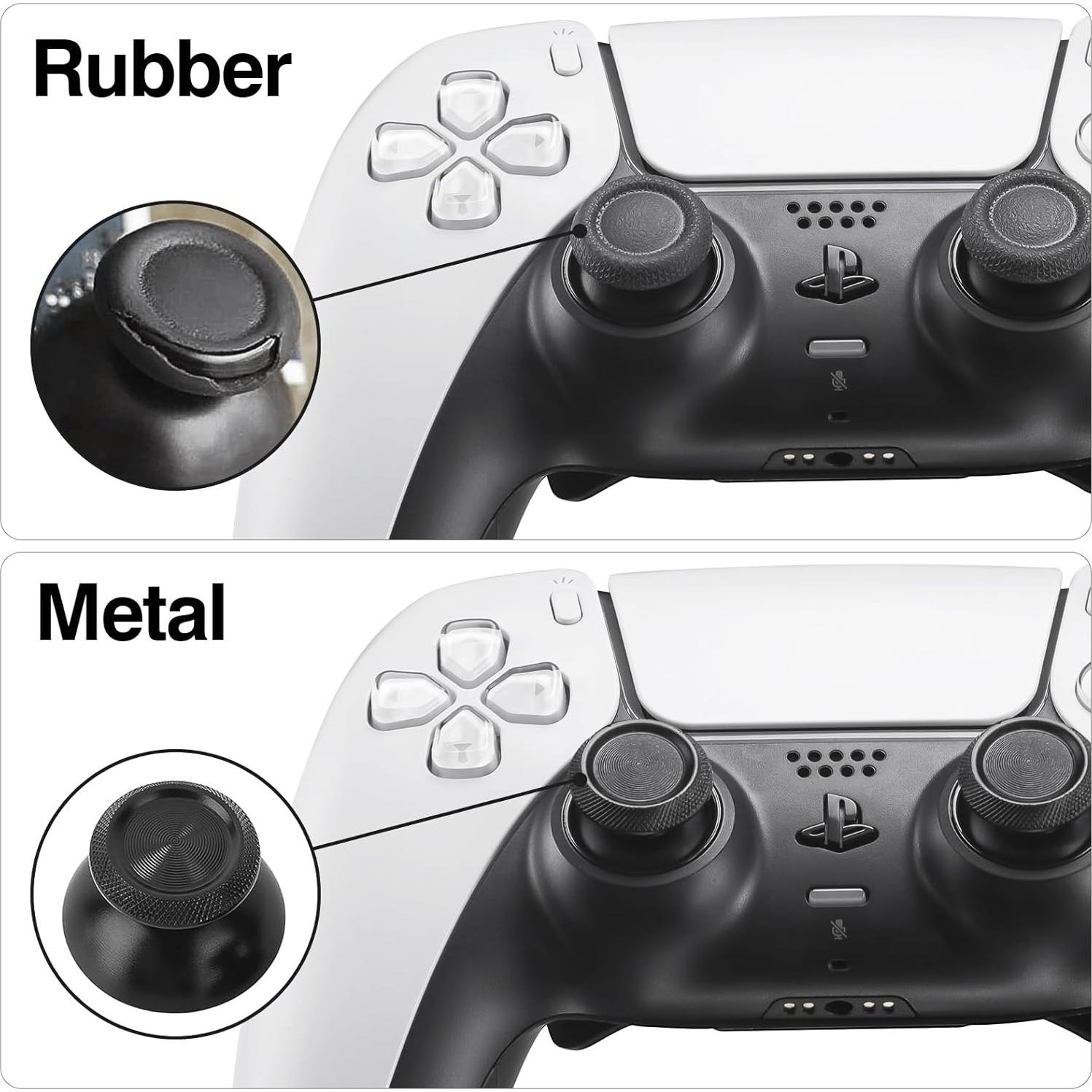 Kit Thumbsticks Metal TOMSIN para Controlador PS5 - Negro