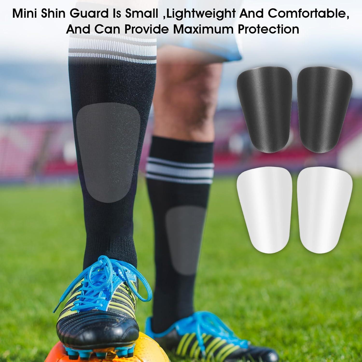 Espinilleras de Fútbol Ymapinc Ultra Livianas Negro y Blanco