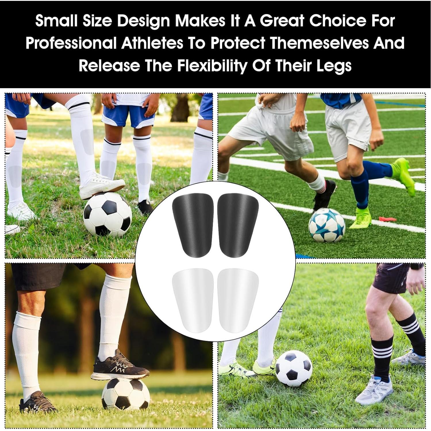 Espinilleras de Fútbol Ymapinc Ultra Livianas Negro y Blanco