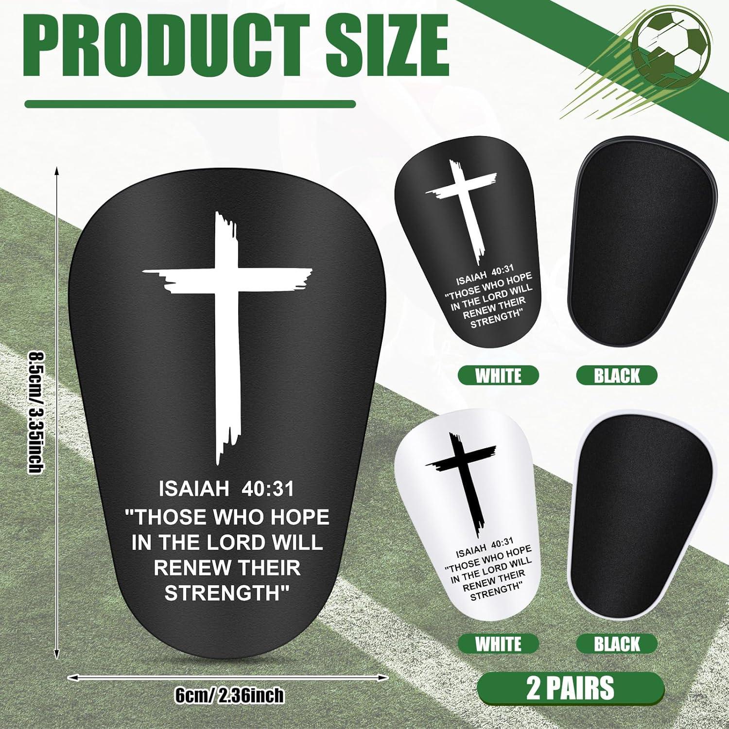 2 Pares Mini Espinilleras Fútbol DERTE 8.5x6 cm Cruz Fe