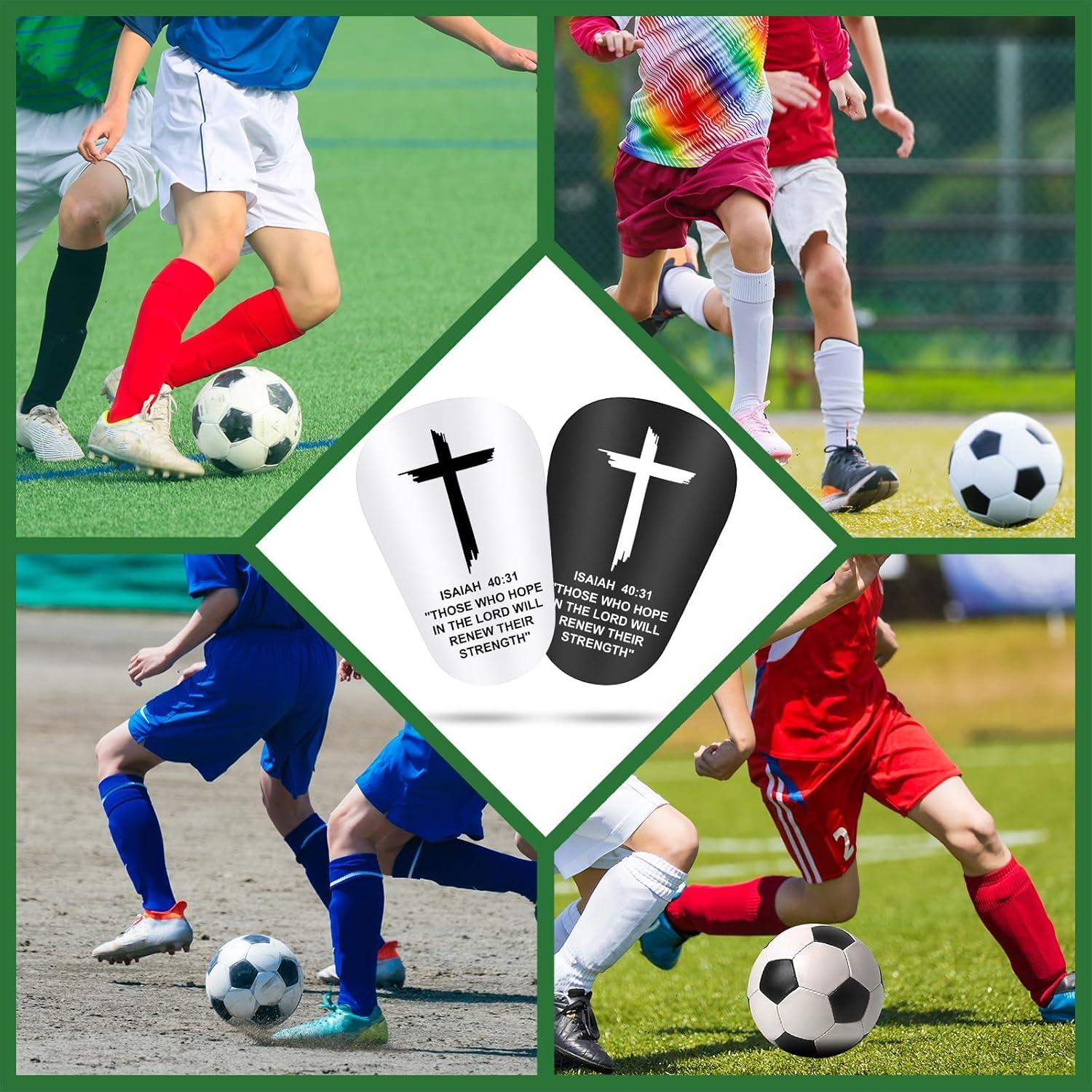 2 Pares Mini Espinilleras Fútbol DERTE 8.5x6 cm Cruz Fe