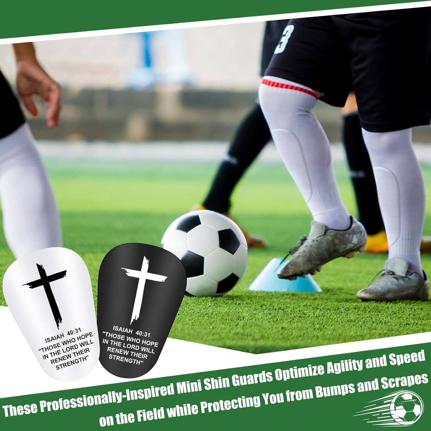 2 Pares Mini Espinilleras Fútbol DERTE 8.5x6 cm Cruz Fe