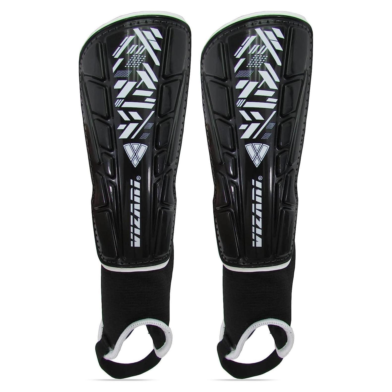 Protectores de Espinilla Vizari Malaga para Niños - Negro