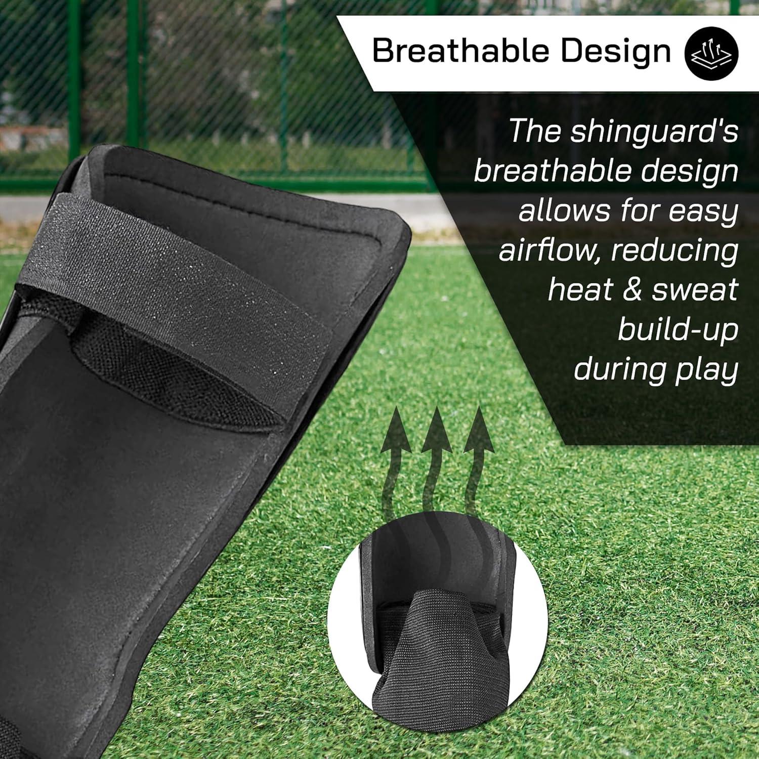 Protectores de Espinilla Vizari Malaga para Niños - Negro