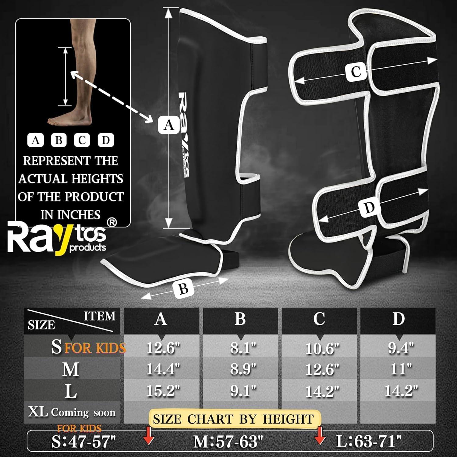 Protectores de Espinillas Raytos RYSG1.0 para Muay Thai y MMA