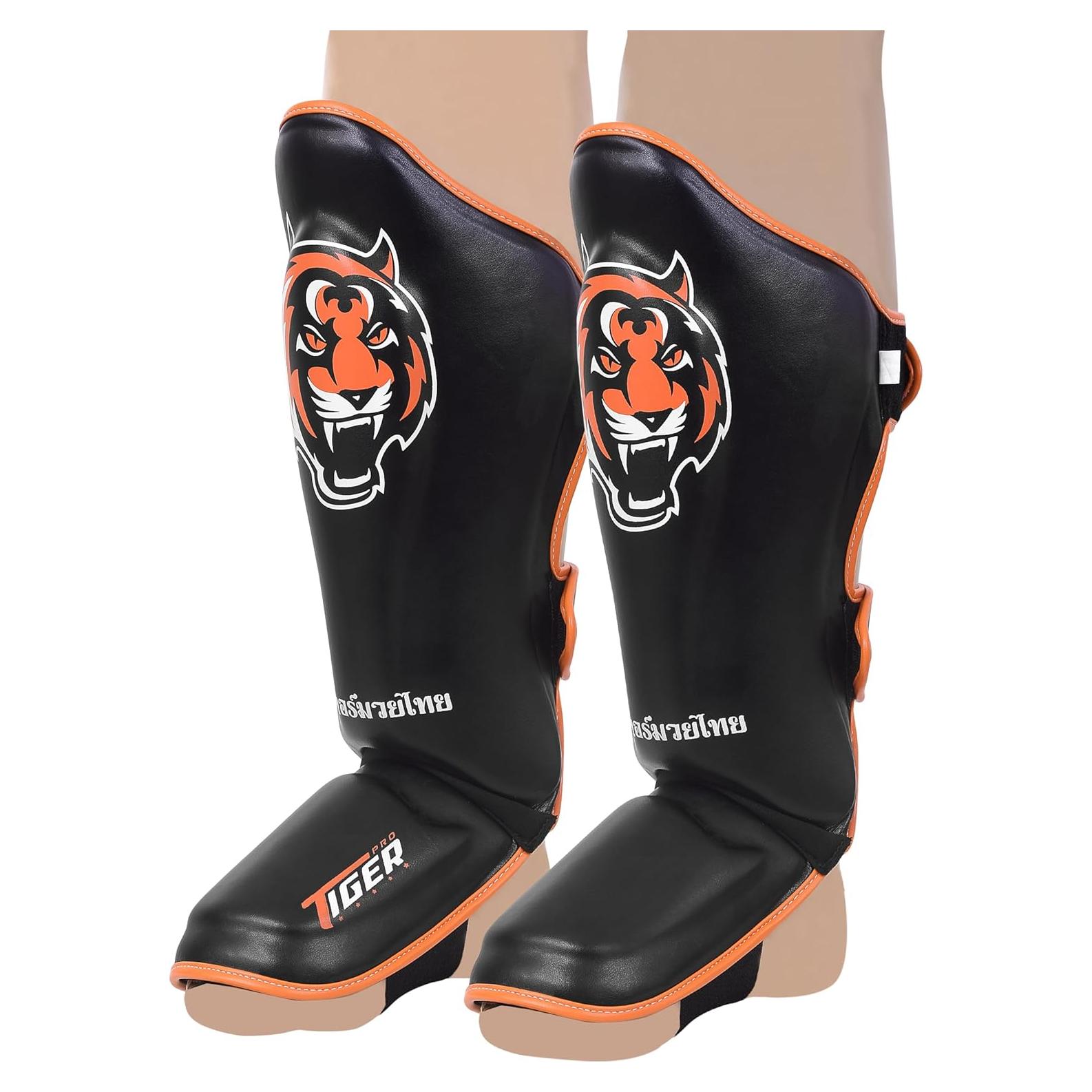 Protectores de Espinillas Tiger Pro MMA Muay Thai Unisex Mediano
