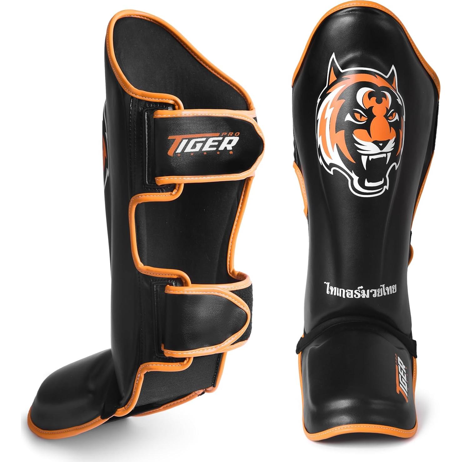 Protectores de Espinillas Tiger Pro MMA Muay Thai Unisex Mediano