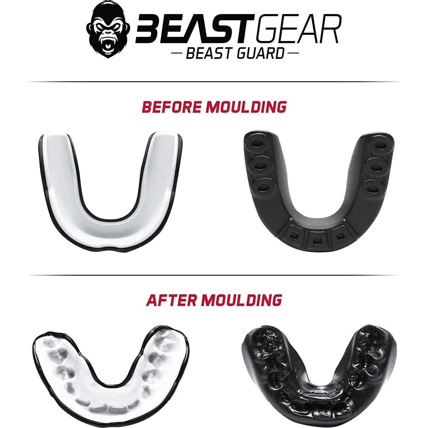 Protector Bucal Beast Gear Guard Pro Adulto para Deportes de Contacto
