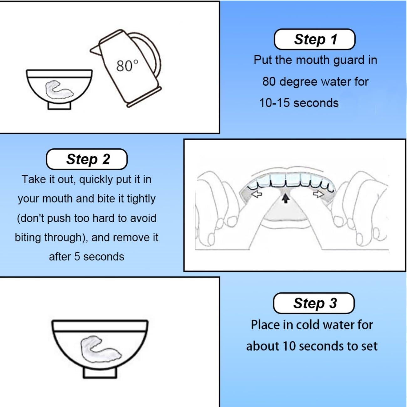 Protector Bucal Deportivo SHENGYIYISHENG Silicona 8 Pcs