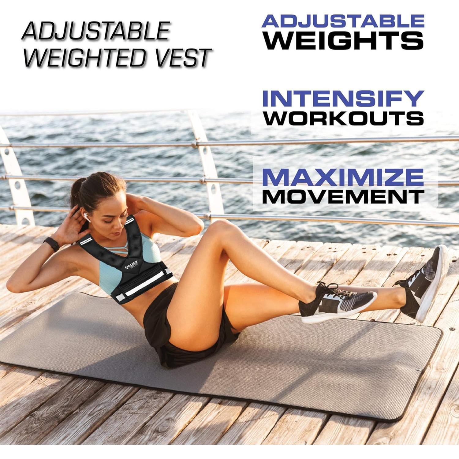 Chaleco con peso ajustable Aduro Sport 1.81-4.53kg para entrenamiento