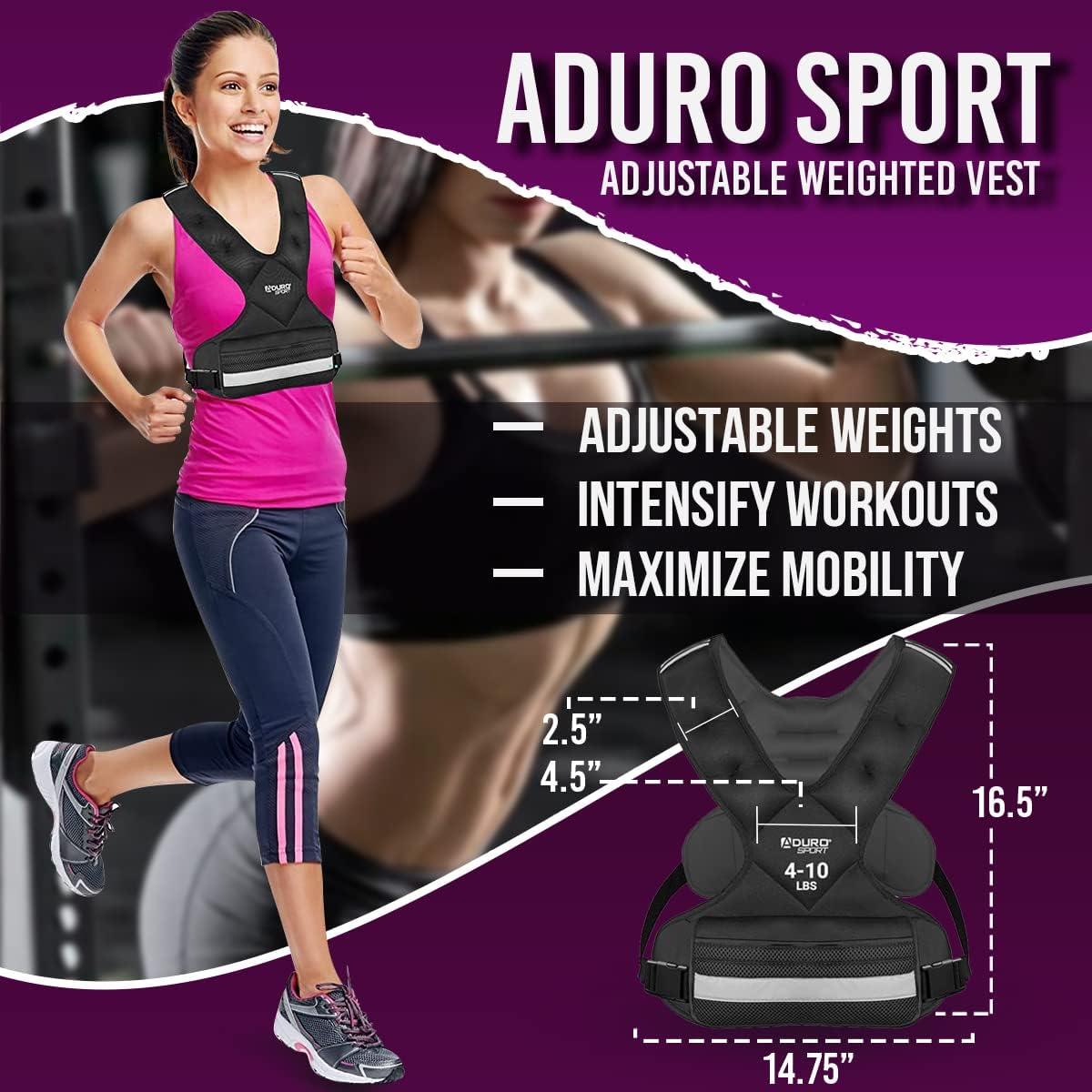 Chaleco con peso ajustable Aduro Sport 1.81-4.53kg para entrenamiento