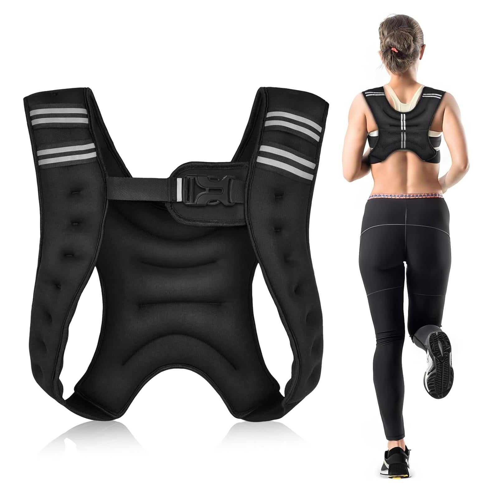 Chaleco con Peso Ajustable Kvittra 3kg Reflectante Entrenamiento