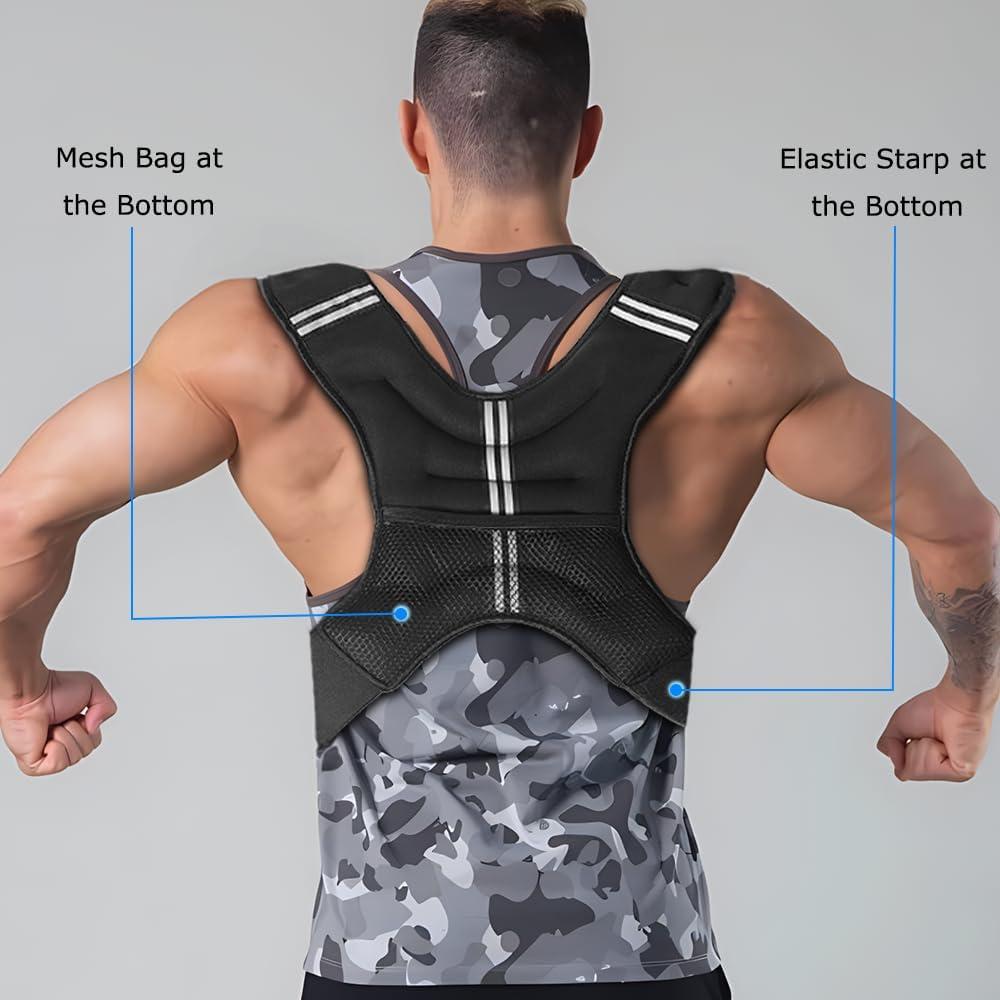 Chaleco con Peso Ajustable Kvittra 3kg Reflectante Entrenamiento