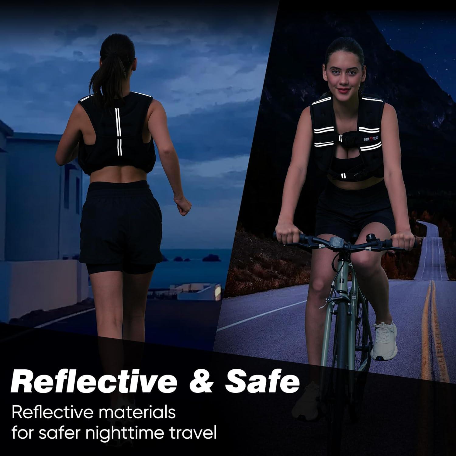 Chaleco con peso ajustable LEKÄRO 5.44kg para entrenamiento