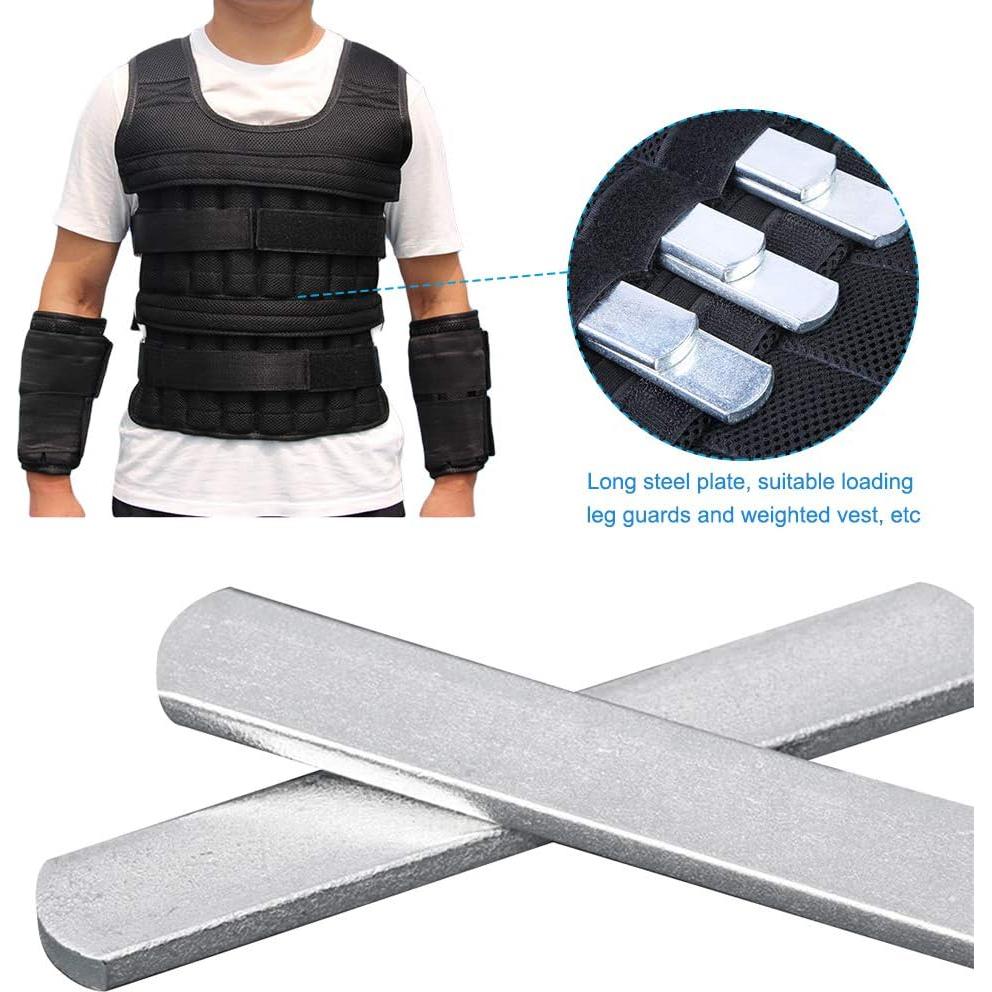 Placas de Acero Ajustables PXRJE para Chaleco de Pesas - 8 Pcs