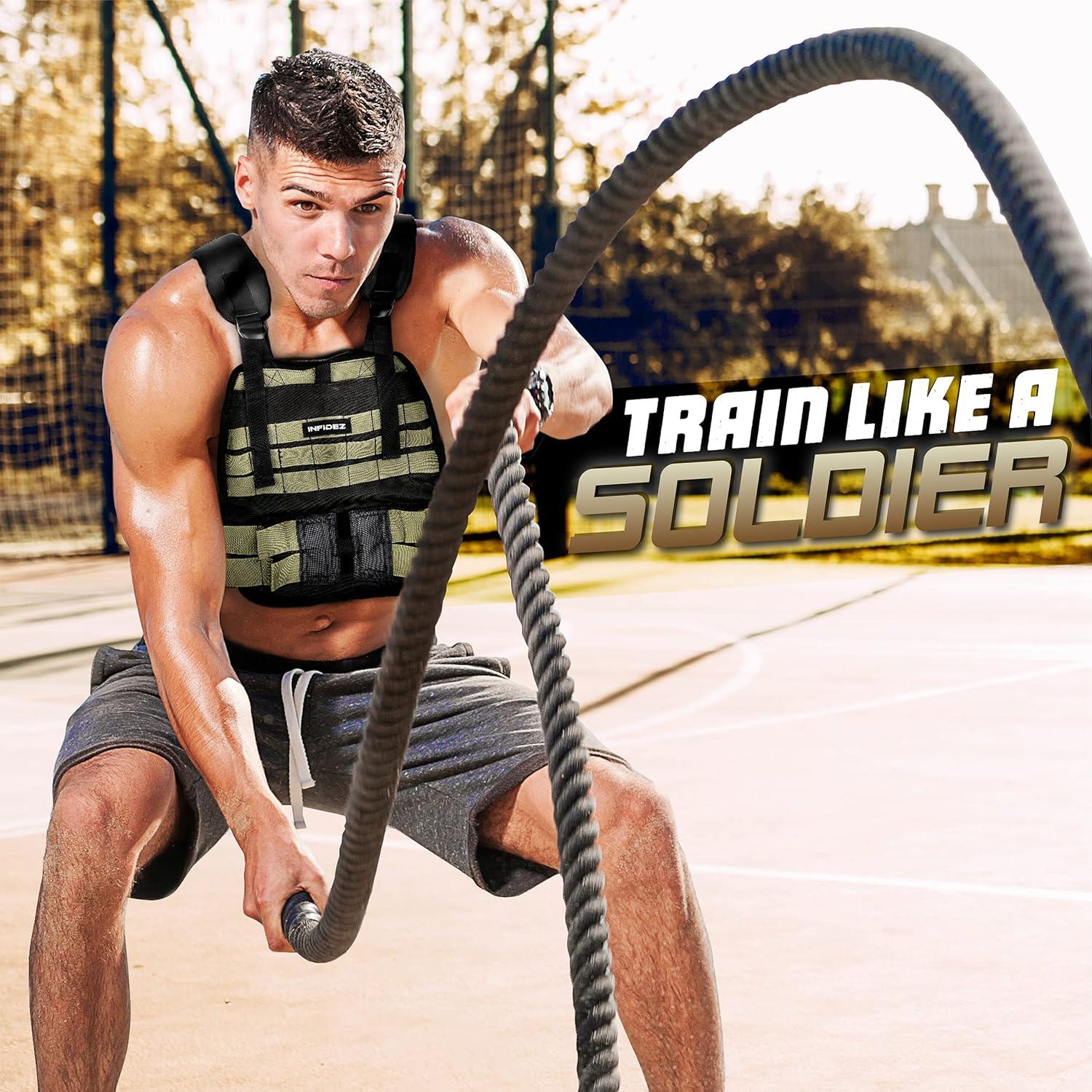 Chaleco Táctico Ajustable INFIDEZ 5.4kg a 14kg con Pesas