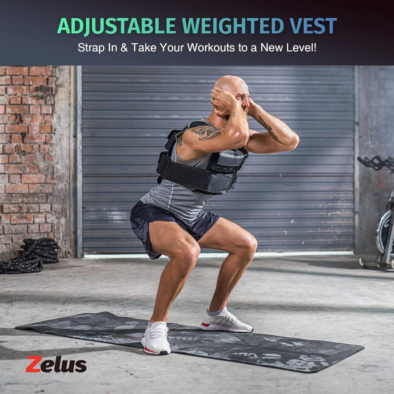 Chaleco con Pesas Ajustable ZELUS 20.4kg para Ejercicio