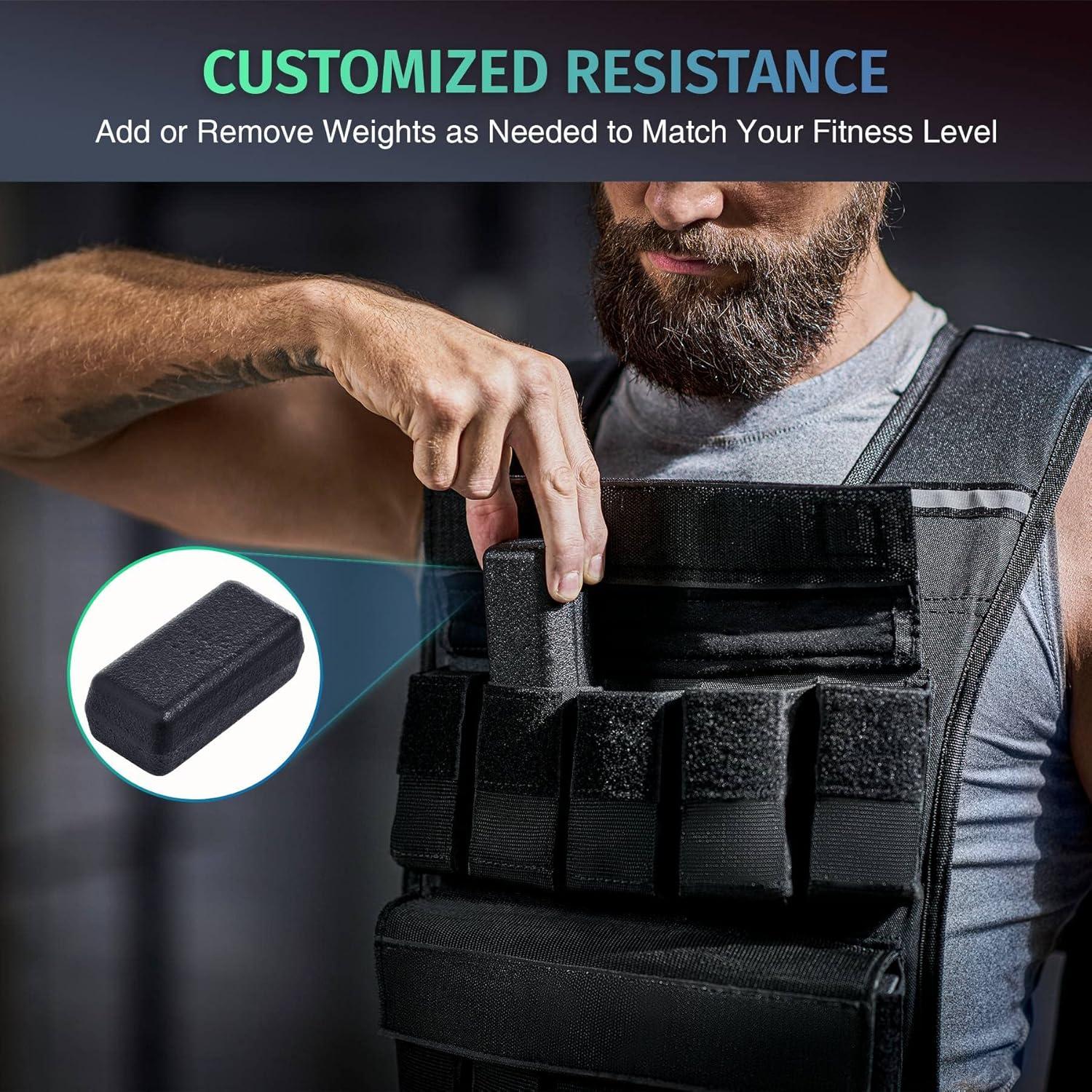 Chaleco con Pesas Ajustable ZELUS 20.4kg para Ejercicio