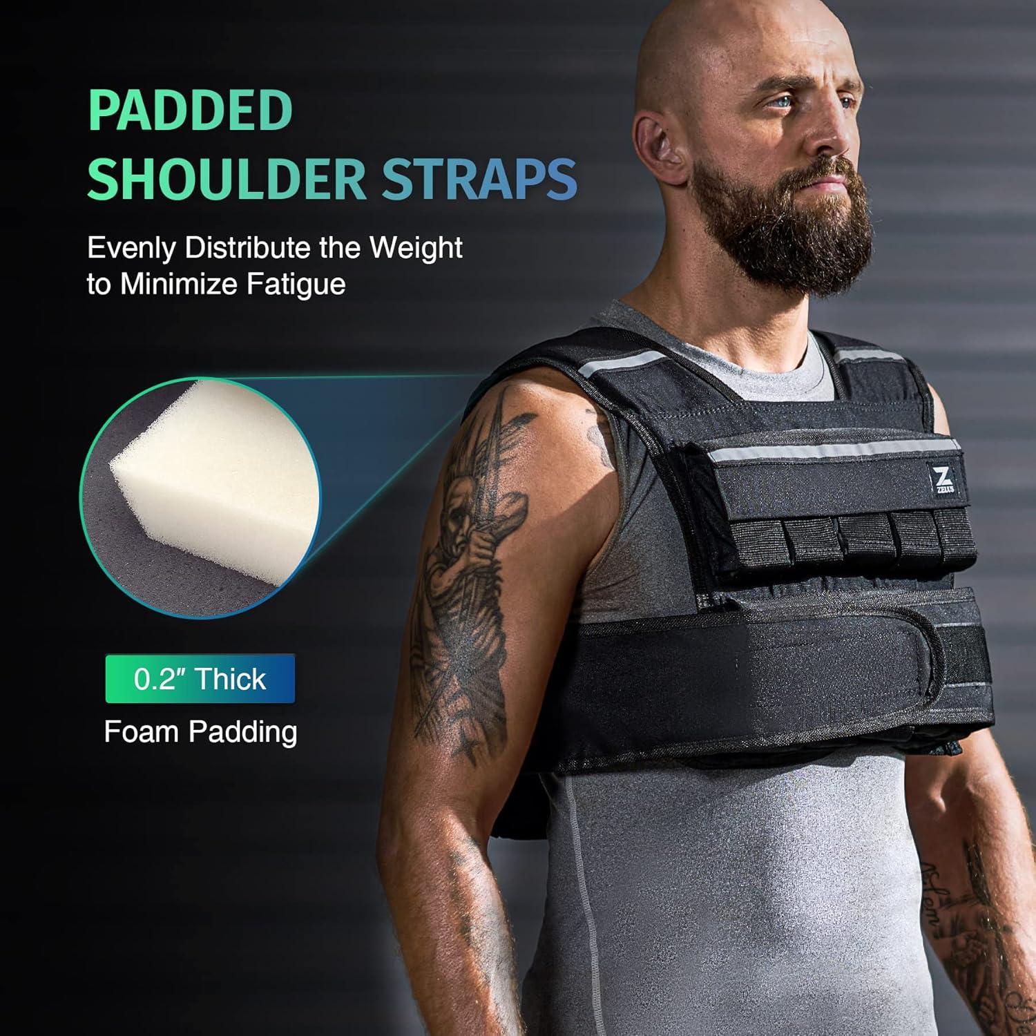 Chaleco con Pesas Ajustable ZELUS 20.4kg para Ejercicio