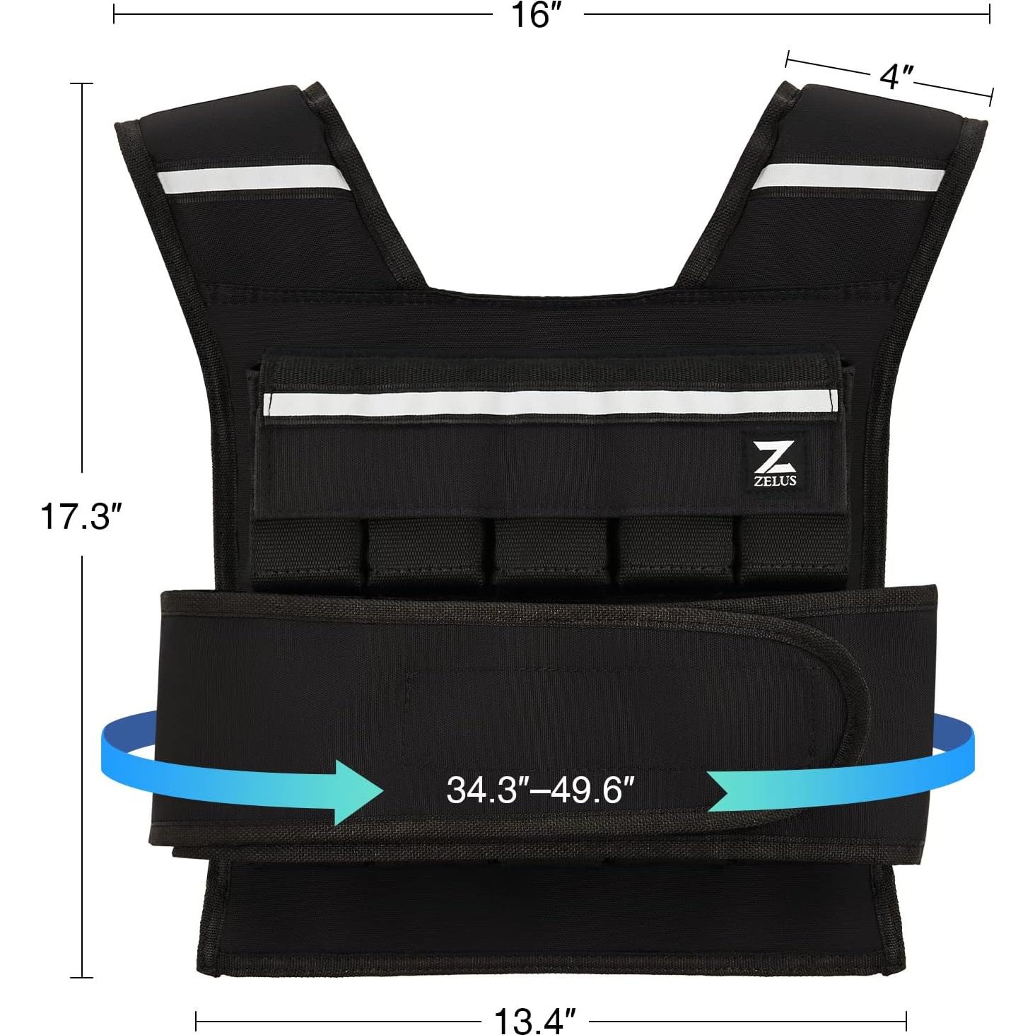 Chaleco con Pesas Ajustable ZELUS 20.4kg para Ejercicio