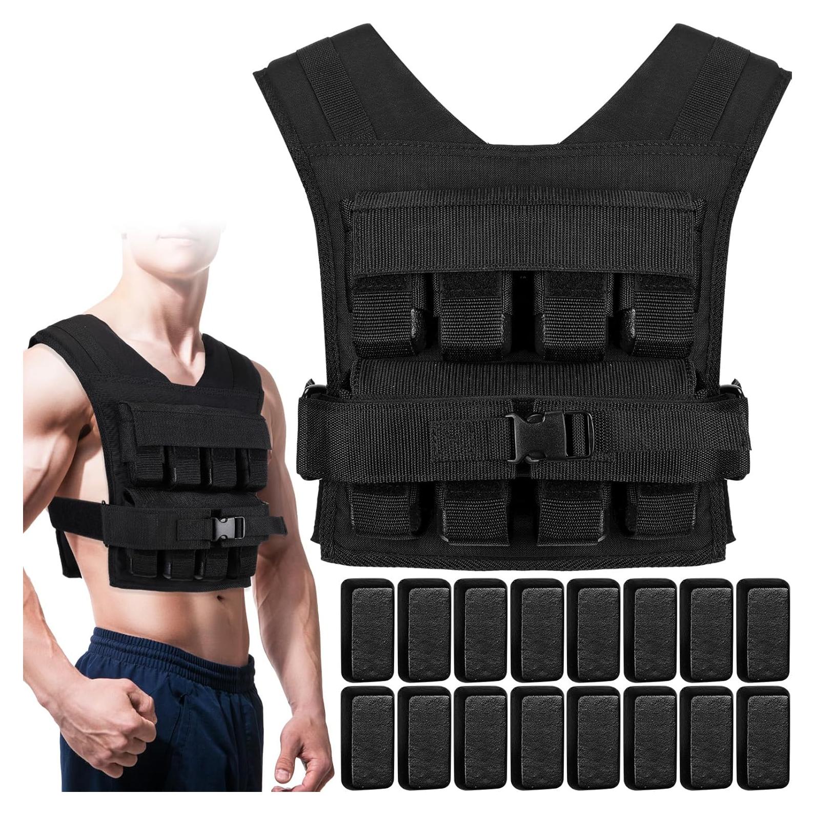 Chaleco con peso ajustable Halfchet 15.88 kg para entrenamiento