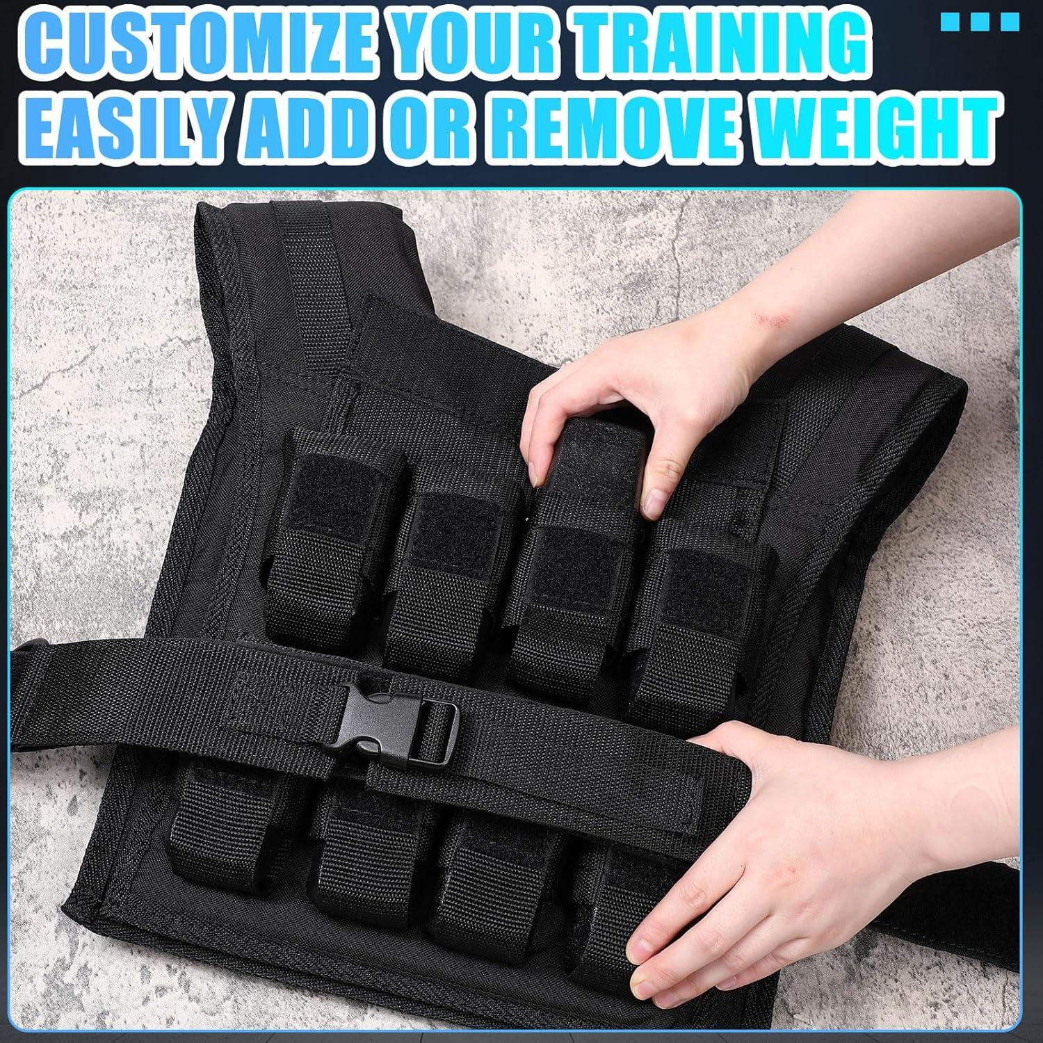 Chaleco con peso ajustable Halfchet 15.88 kg para entrenamiento