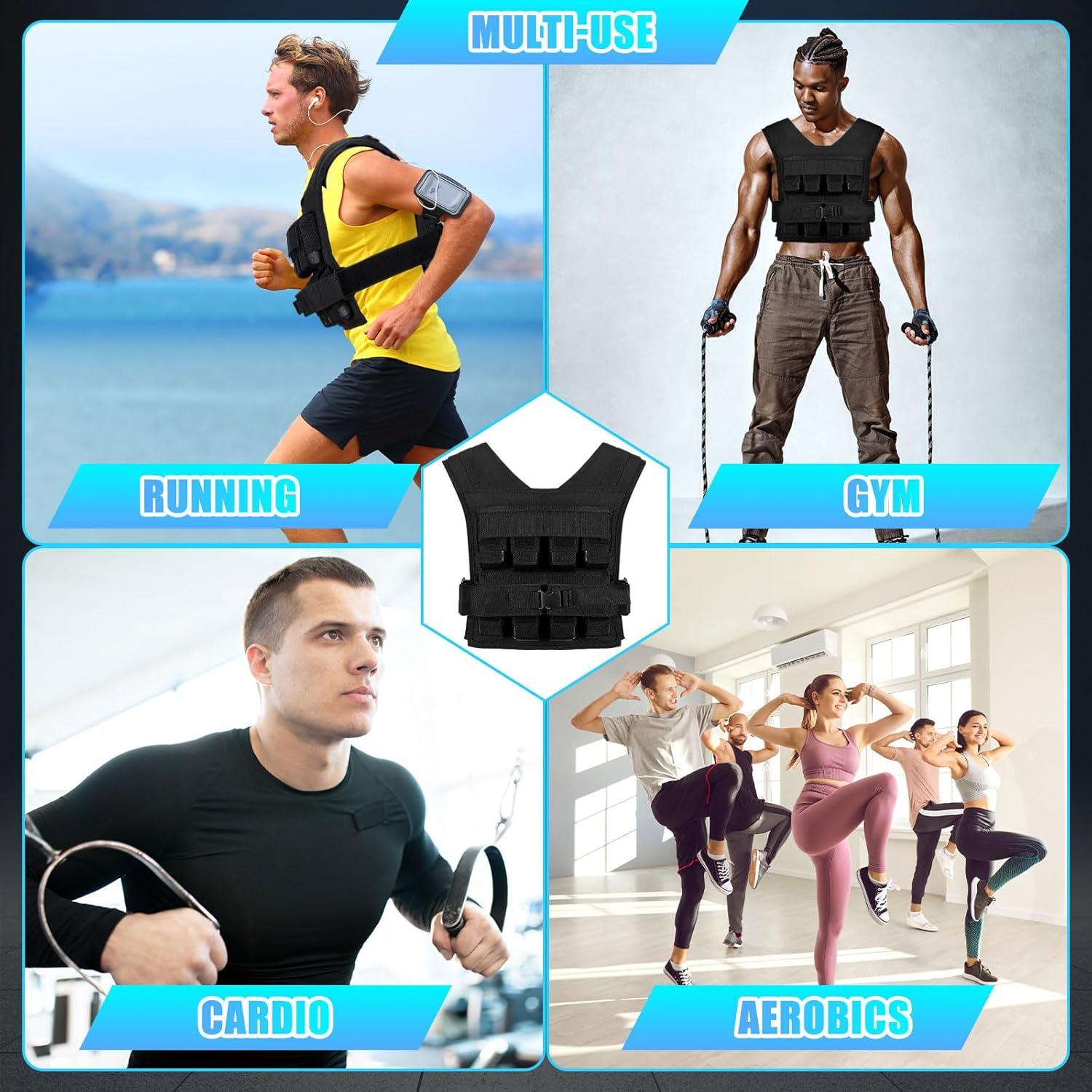 Chaleco con peso ajustable Halfchet 15.88 kg para entrenamiento