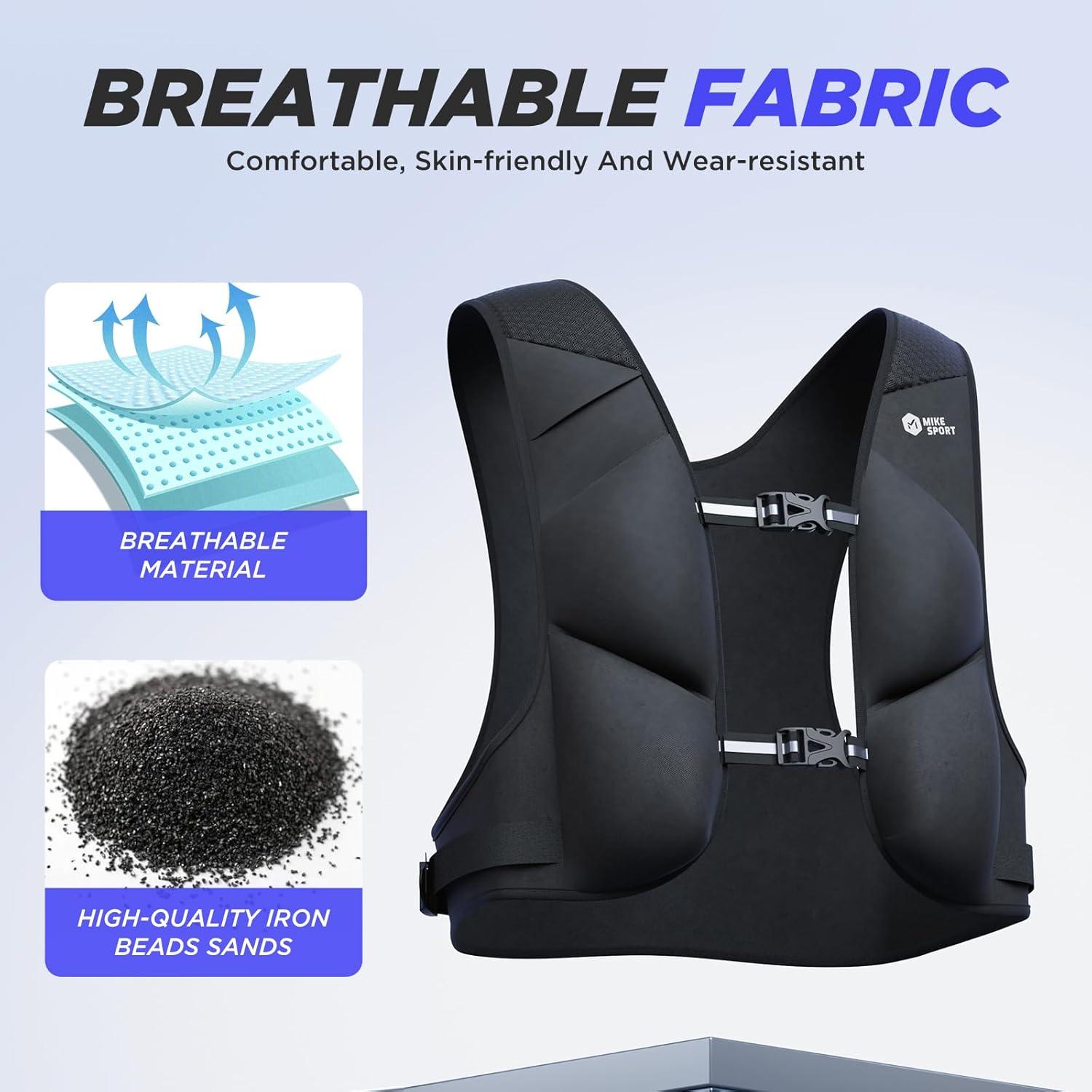 Chaleco con Peso Ajustable M Mike Sport 4.54kg Neopreno Negro