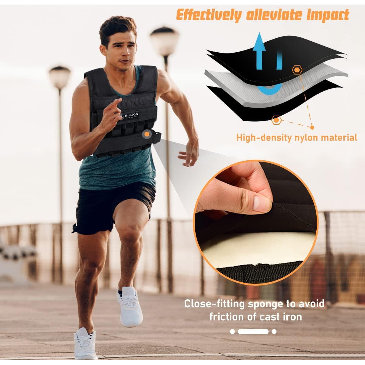 Chaleco de Peso Ajustable 5BILLION Fitness 0-20kg Negro