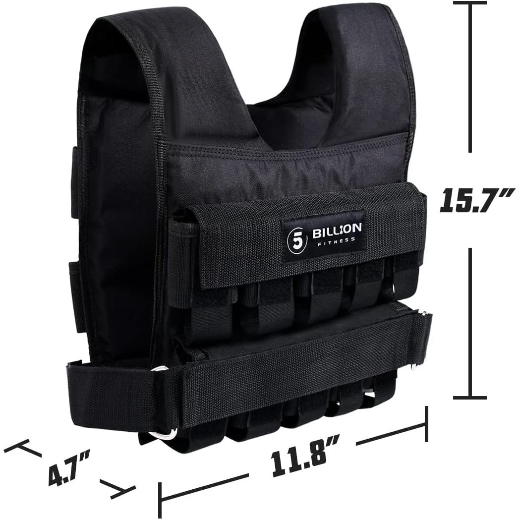 Chaleco de Peso Ajustable 5BILLION Fitness 0-20kg Negro