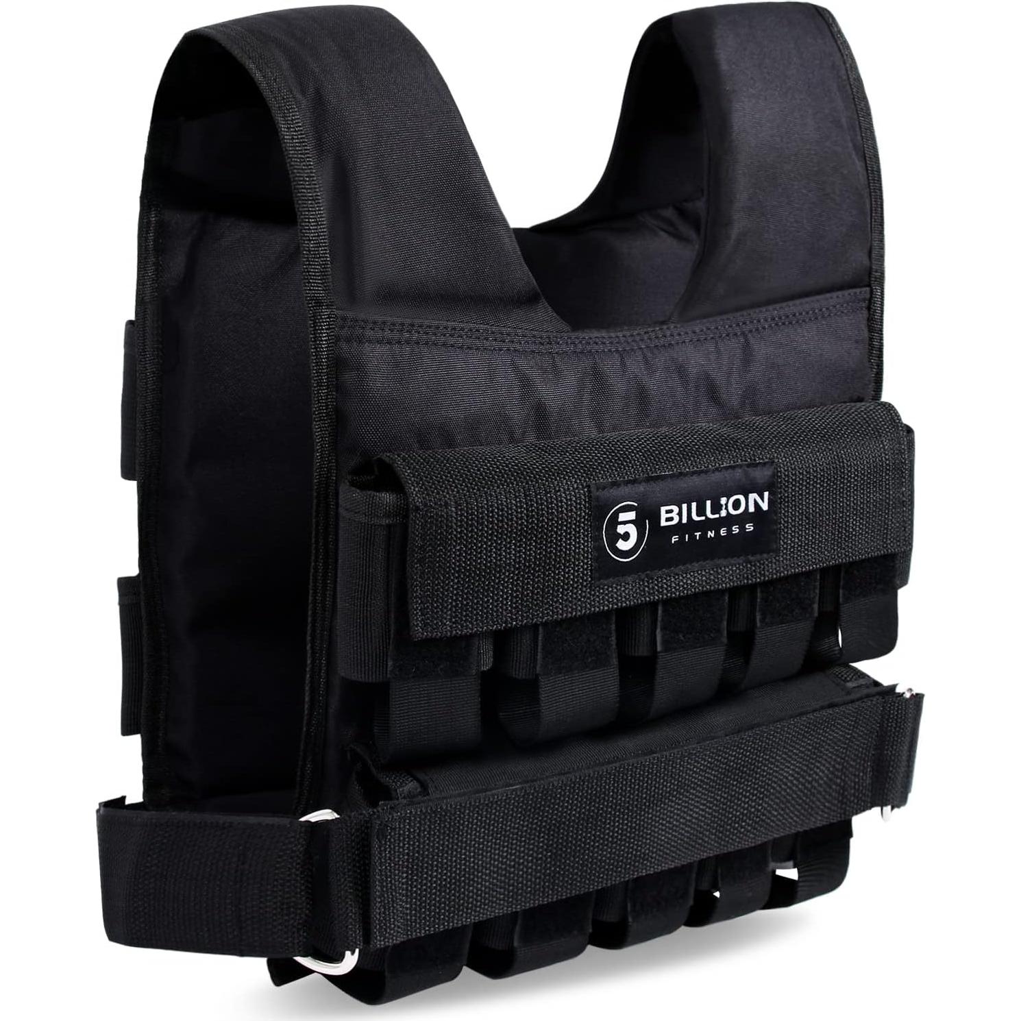 Chaleco de Peso Ajustable 5BILLION Fitness 0-20kg Negro