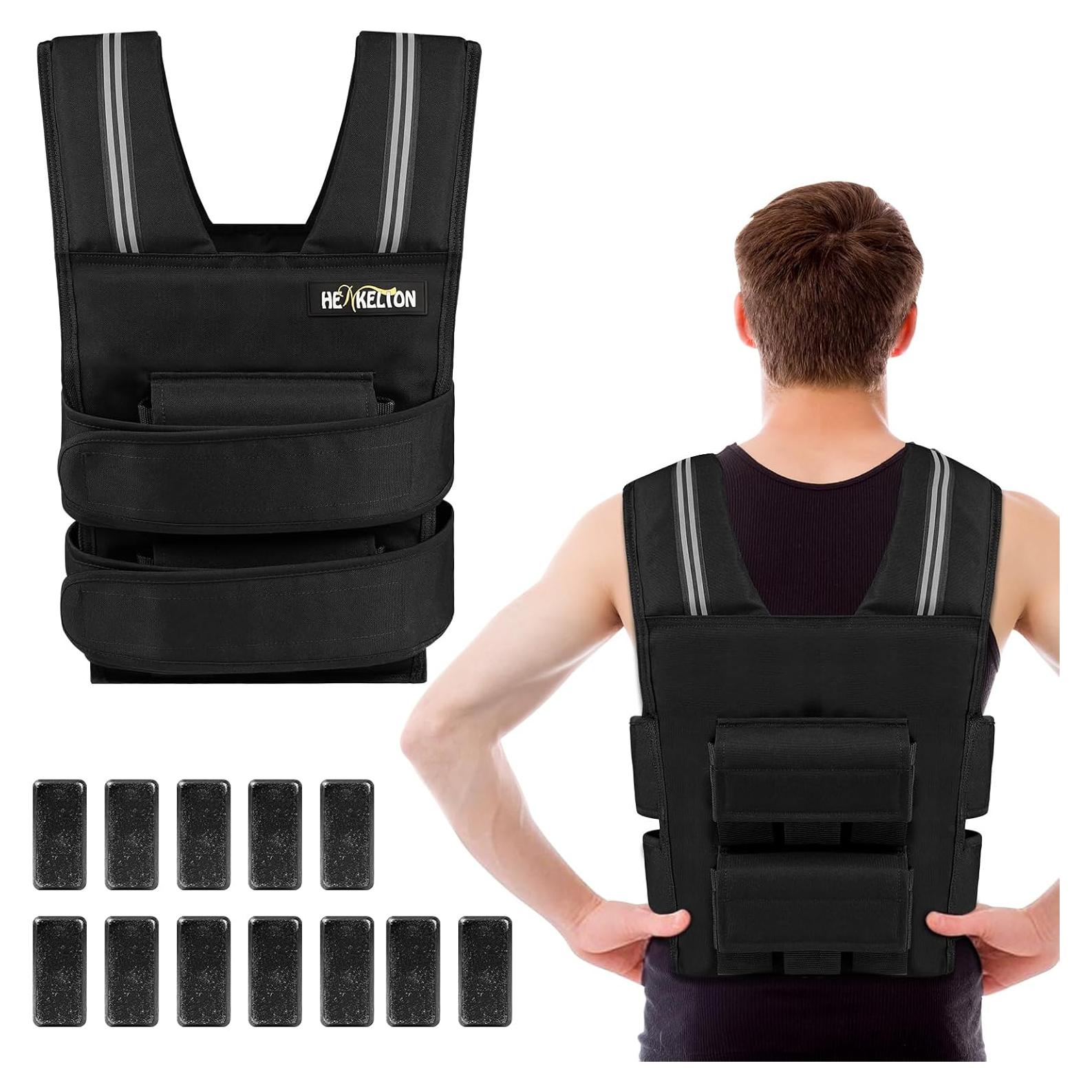 Chaleco con peso ajustable Henkelion 10.9kg Negro