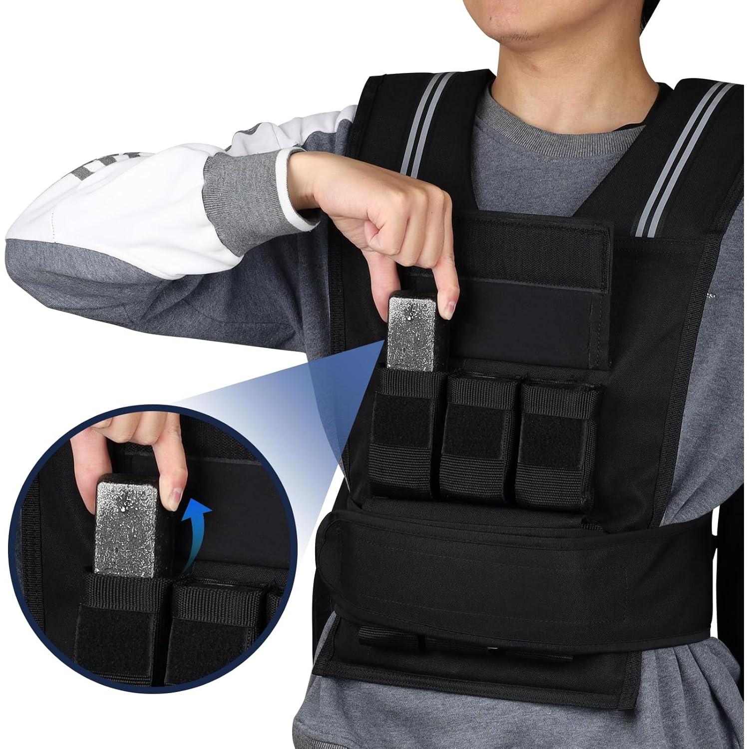 Chaleco con peso ajustable Henkelion 10.9kg Negro