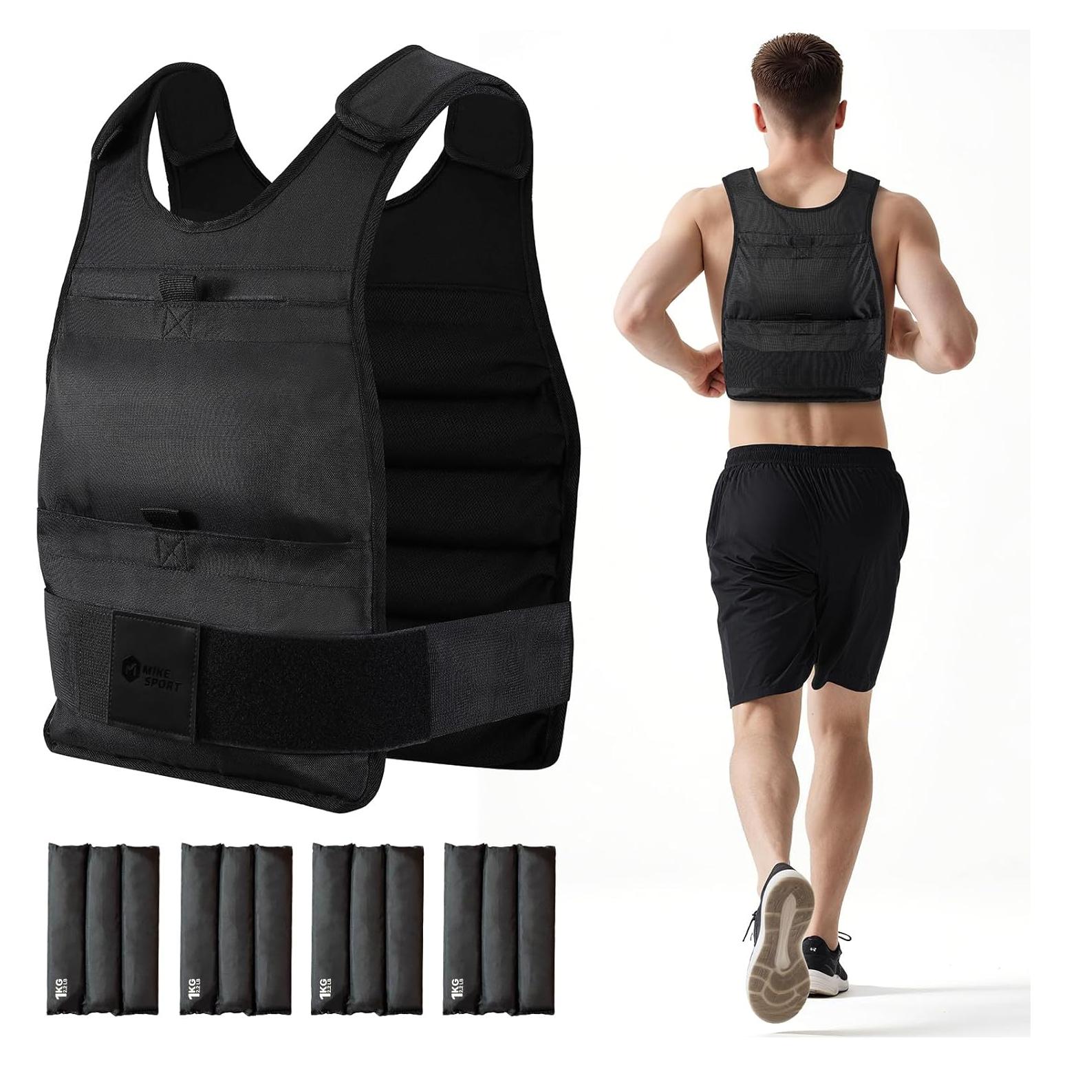 Chaleco de Pesas Ajustable M Mike Sport 5.9 a 9.98 kg Negro