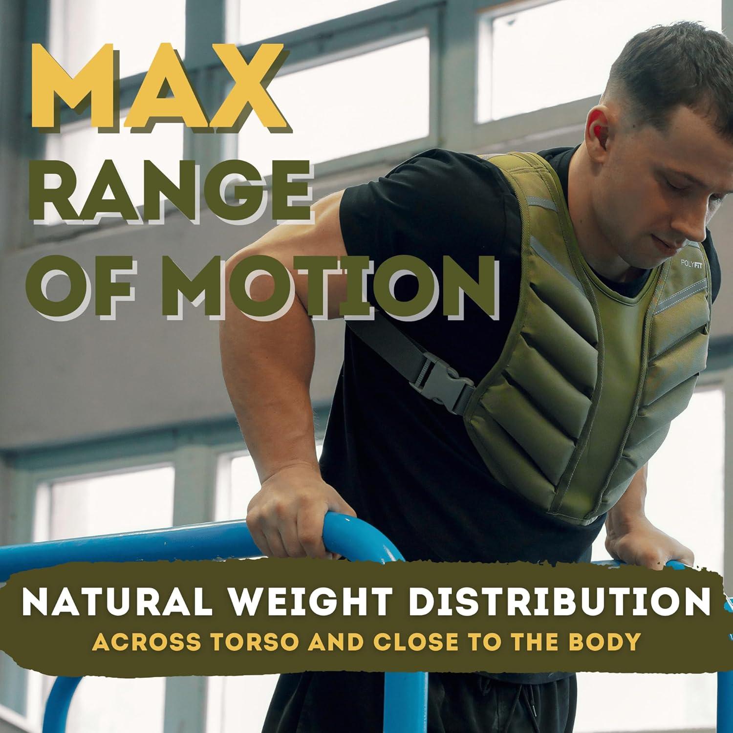 Chaleco con Peso Polyfit Sierra 4.54kg Verde para Entrenamiento