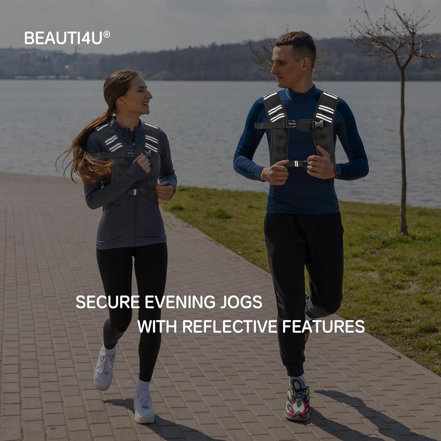 Chaleco con peso 5kg Beauti4U para entrenamiento de fuerza