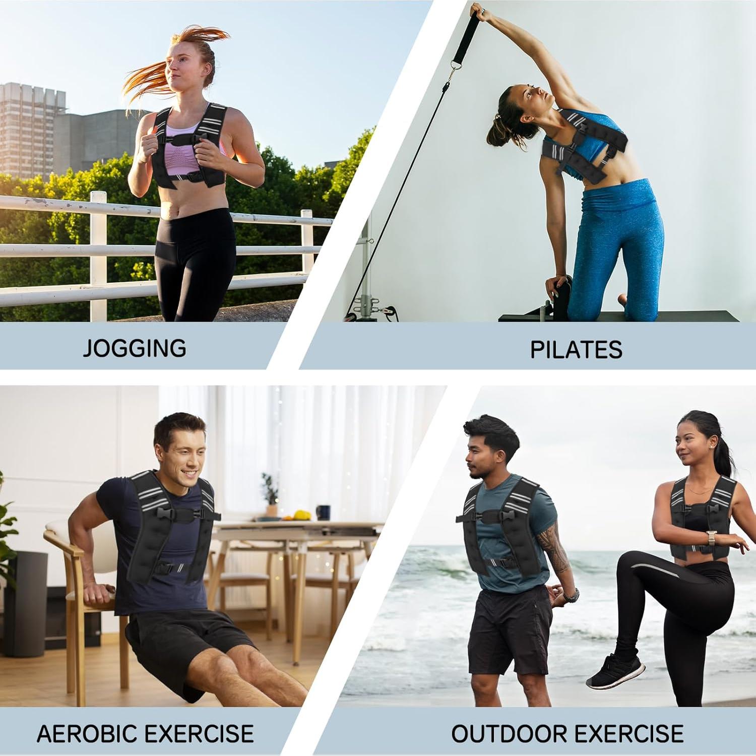 Chaleco con peso 5kg Beauti4U para entrenamiento de fuerza