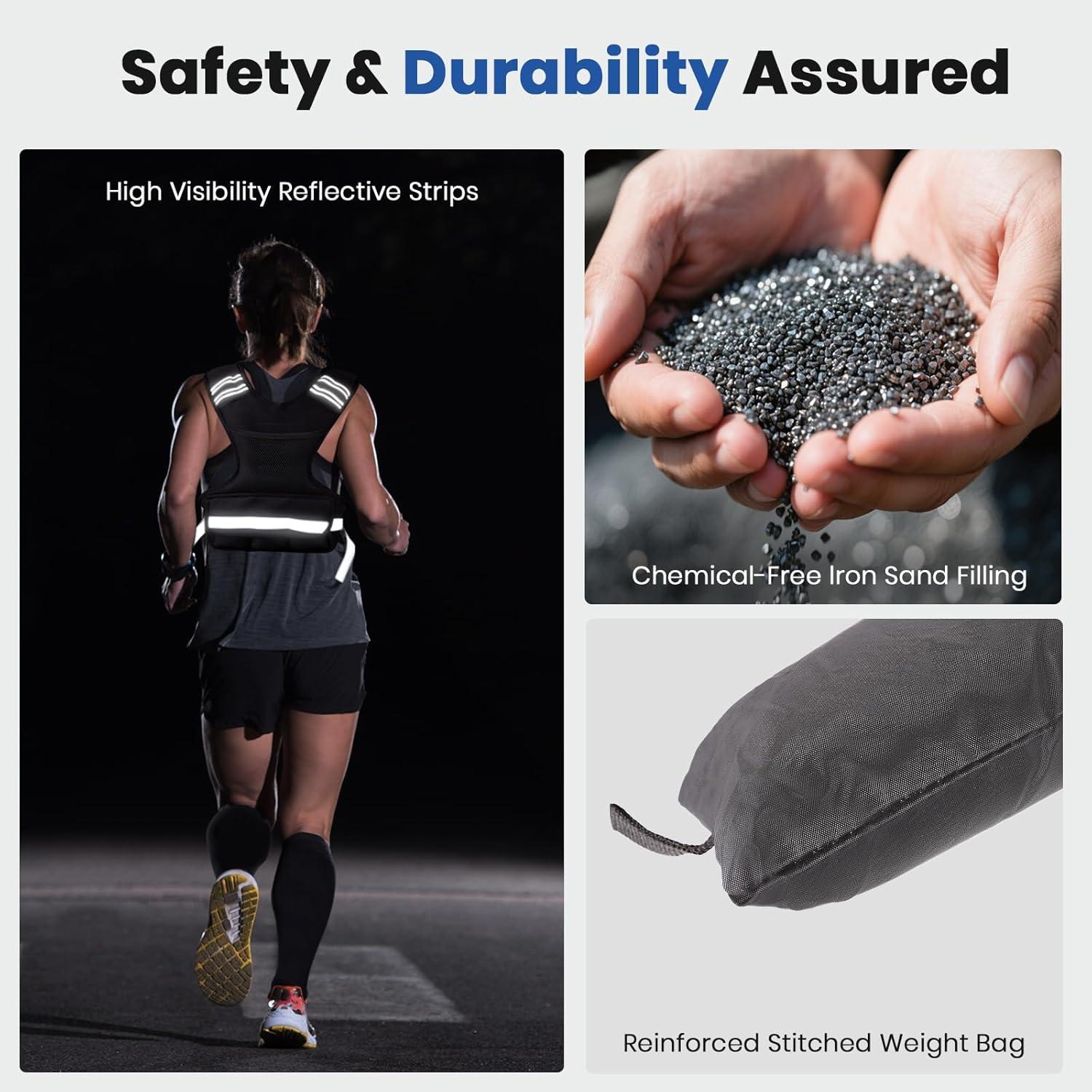 Chaleco con Peso Ajustable LIONSCOOL 1.81-14.51kg Negro