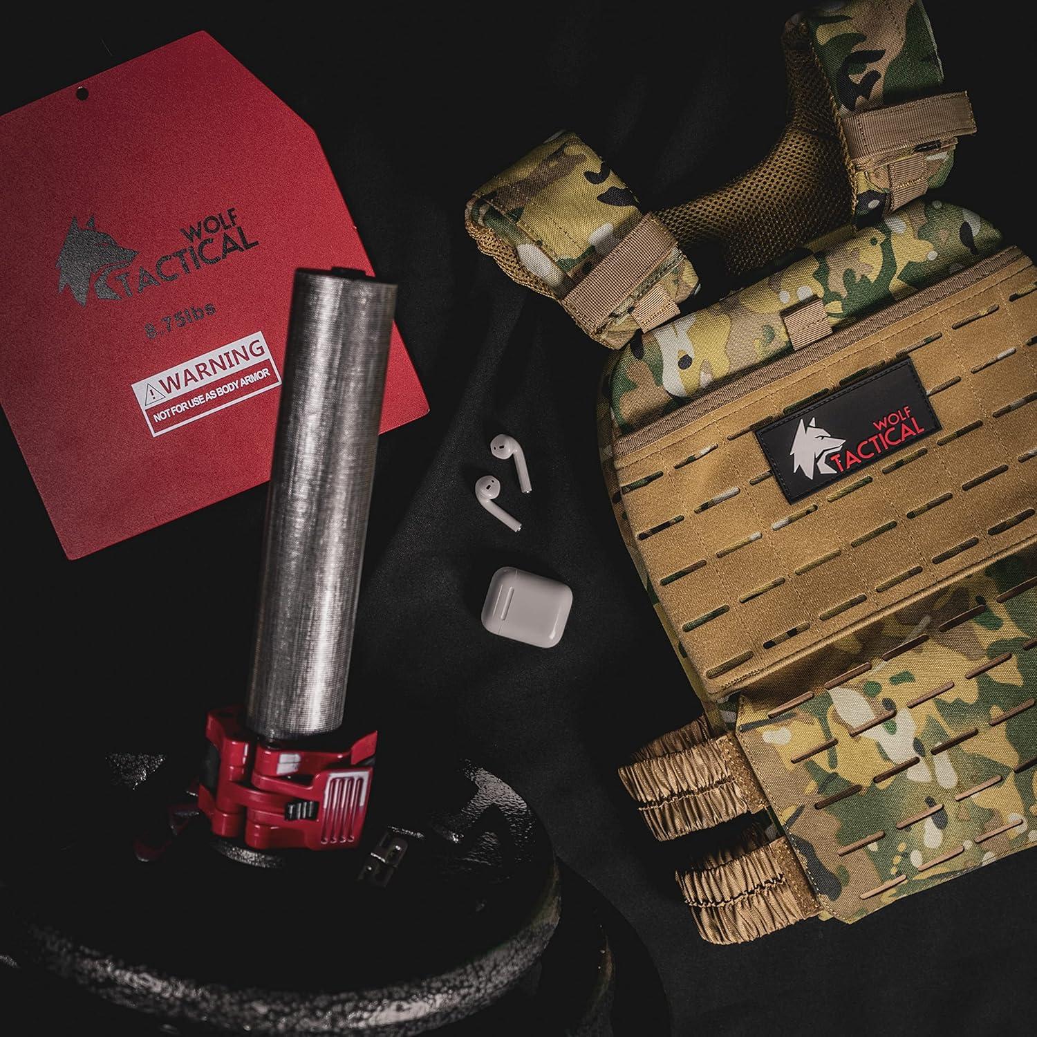 Chaleco de Peso WOLF TACTICAL 3.97 kg para Entrenamiento