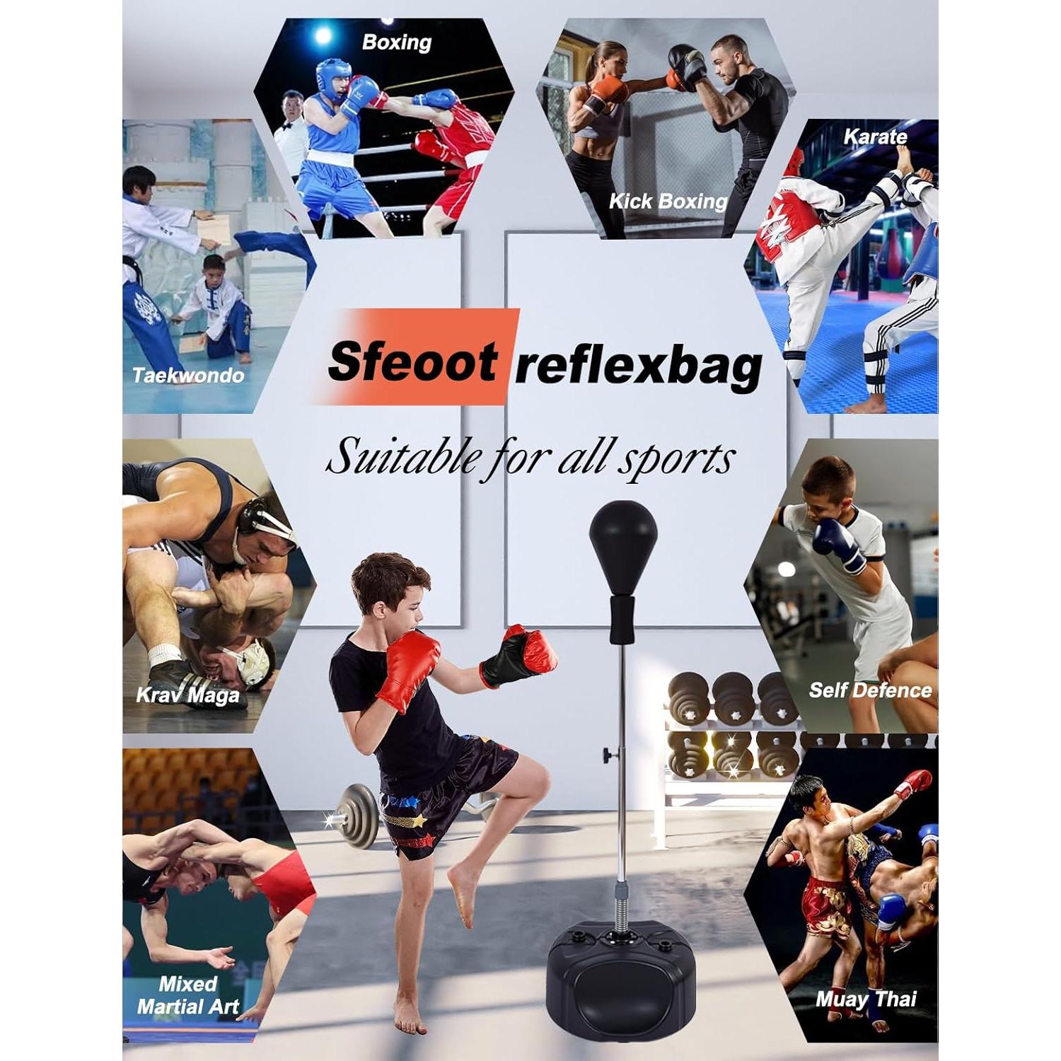 Saco de Boxeo Sfeoot S-pro2 con Soporte Ajustable 63 cm