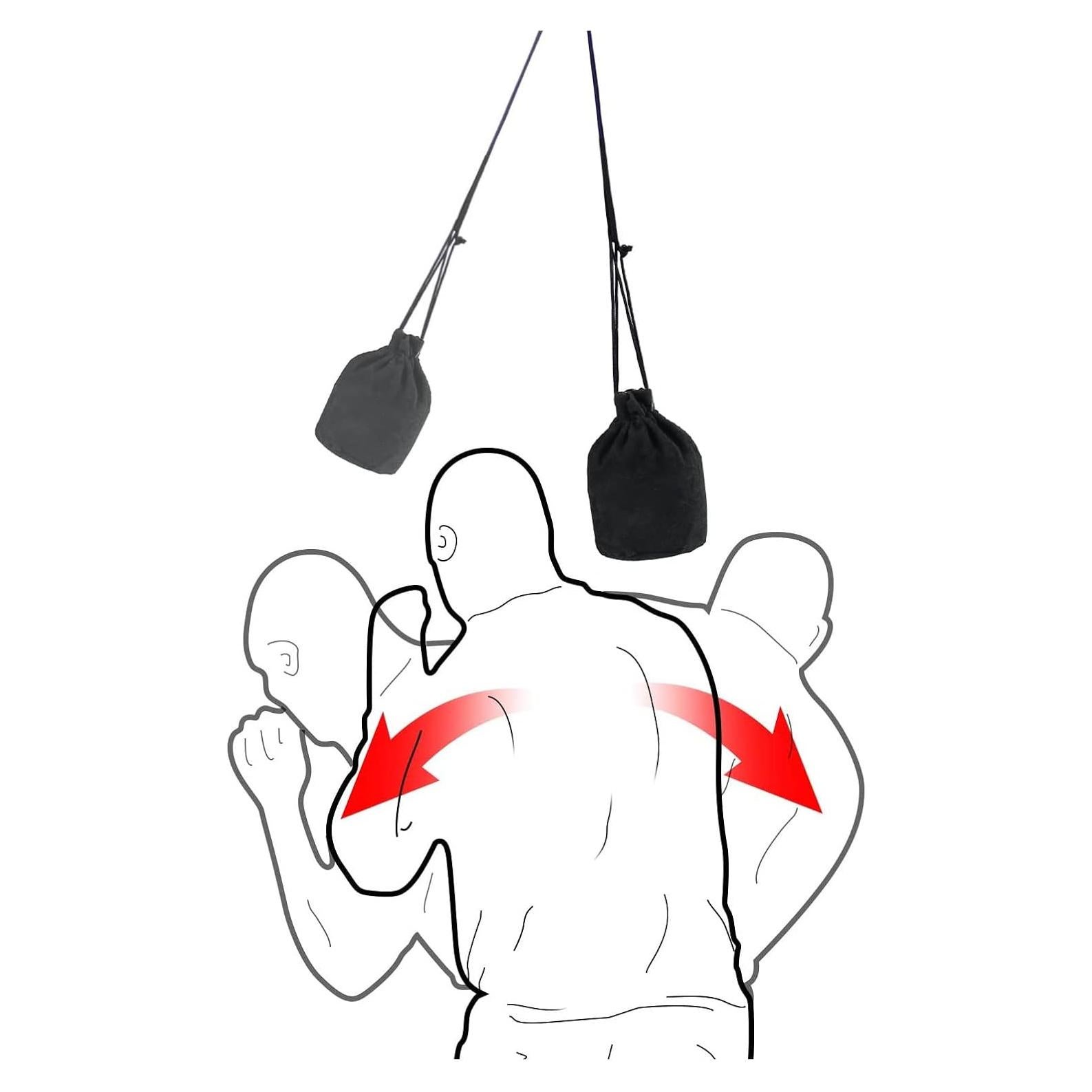 Bolsa de Esquiva de Boxeo INNOLIFE Flannel Negro 11.4x18.5cm