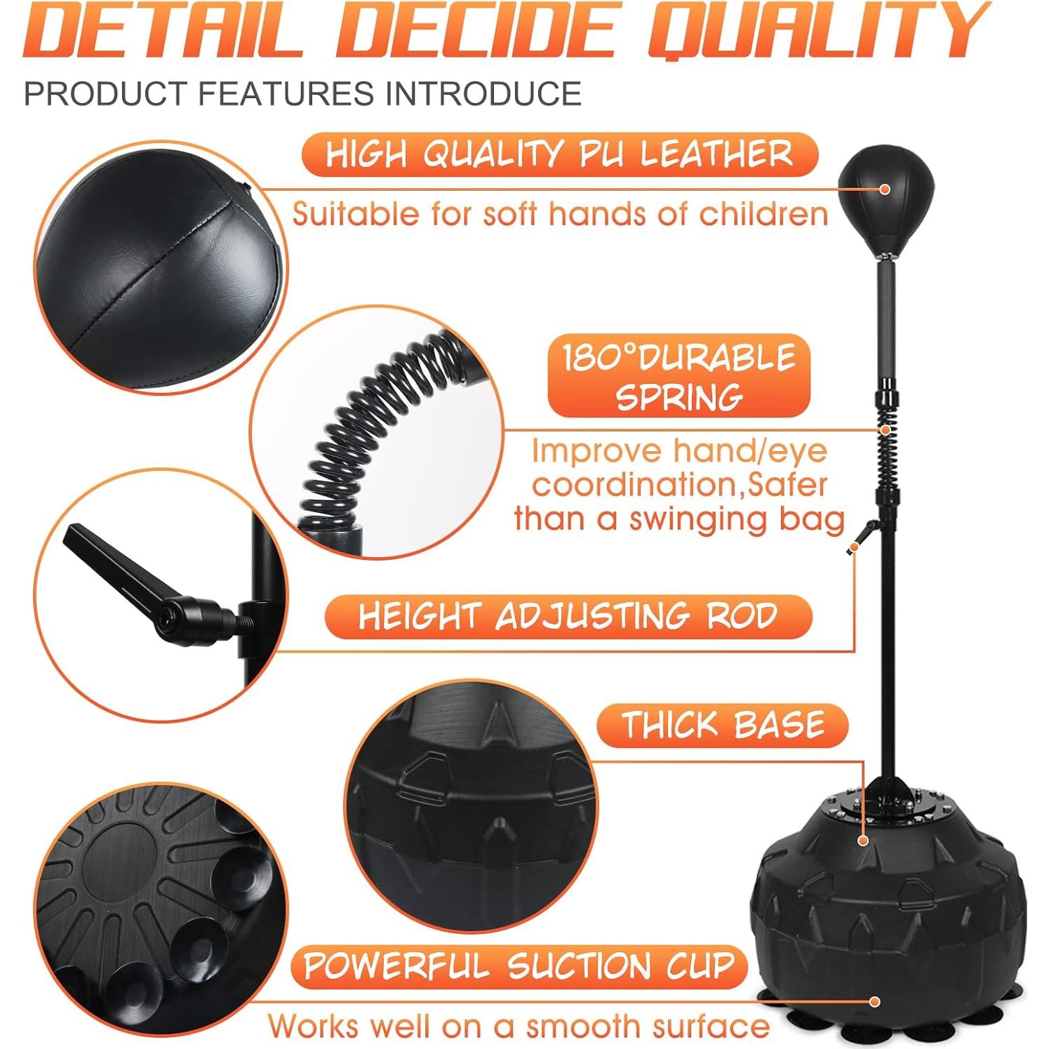 Bolsa de Boxeo de Pie Ajustable INNOLIFE con Base Gruesa