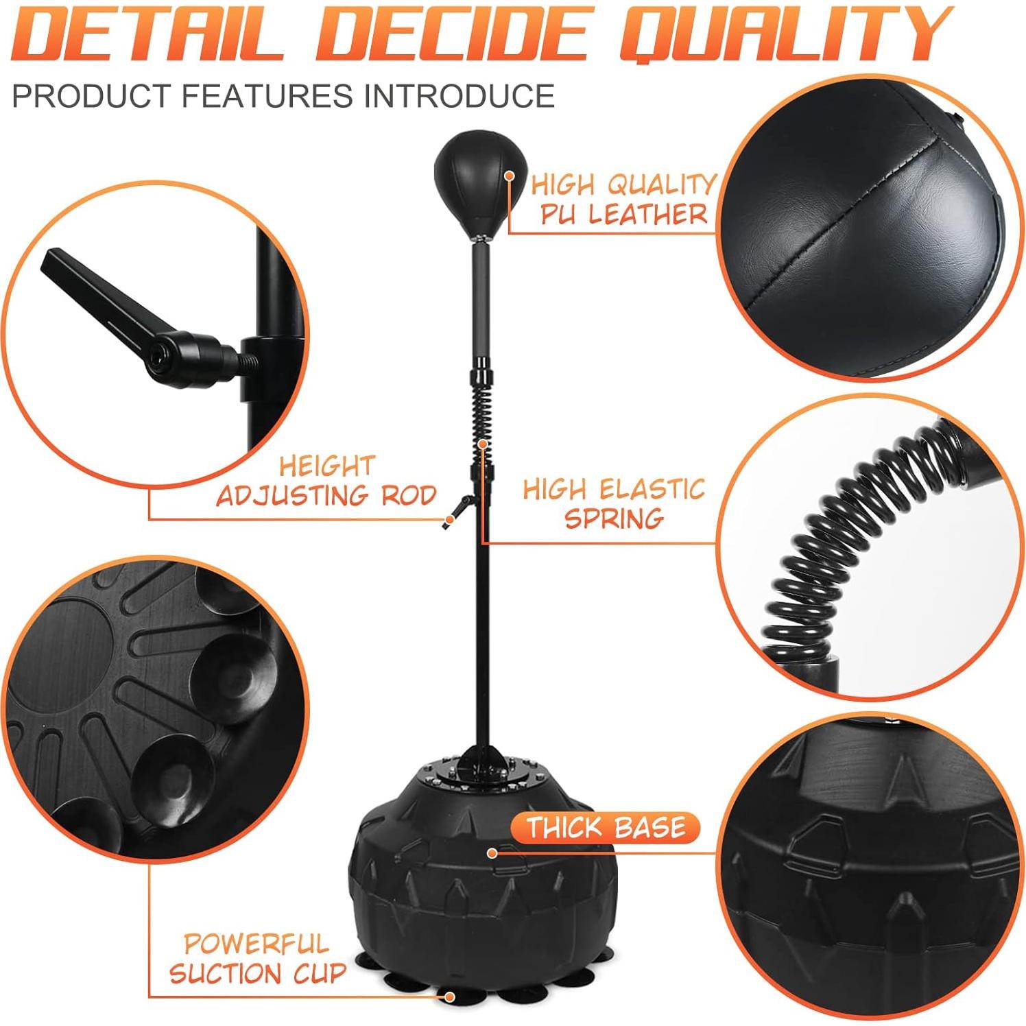 Bolsa de Boxeo de Pie Ajustable INNOLIFE con Base Gruesa