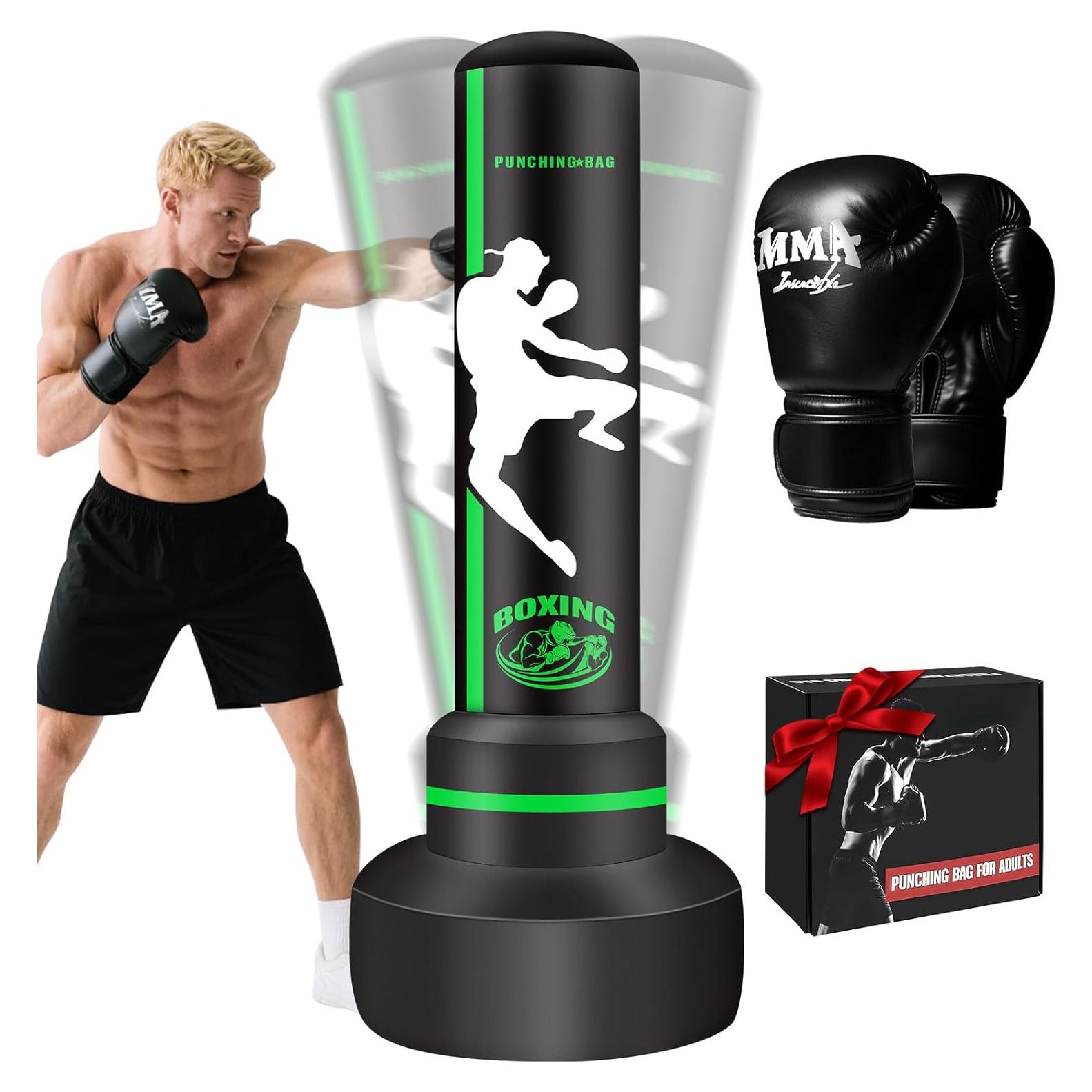 Saco de Boxeo Pesado JUOIFIP 70" con Guantes para Adultos