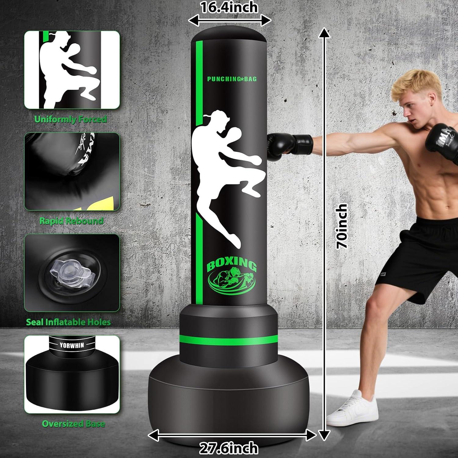 Saco de Boxeo Pesado JUOIFIP 70" con Guantes para Adultos