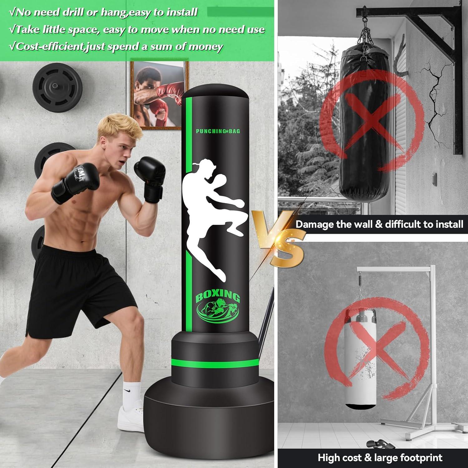 Saco de Boxeo Pesado JUOIFIP 70" con Guantes para Adultos