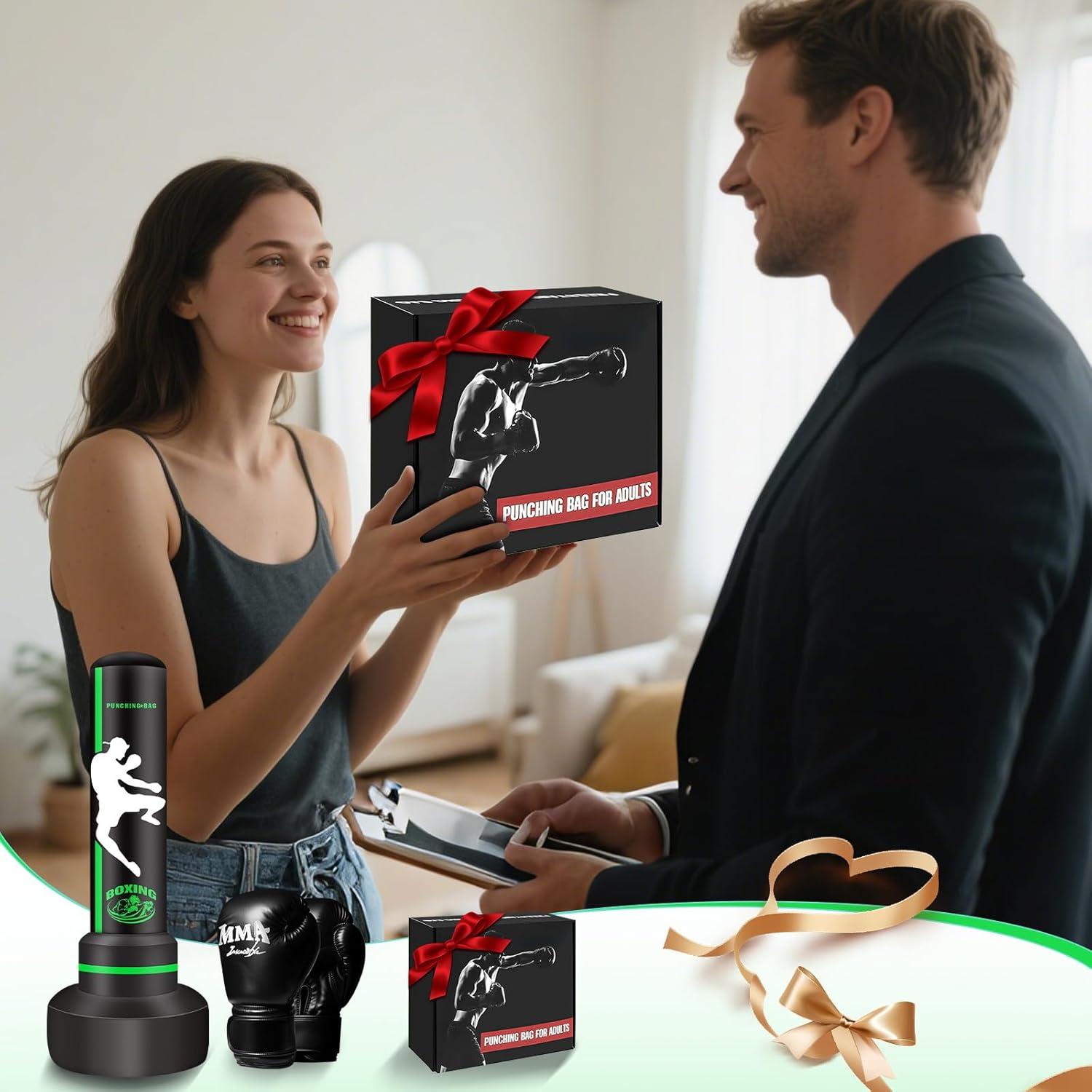 Saco de Boxeo Pesado JUOIFIP 70" con Guantes para Adultos