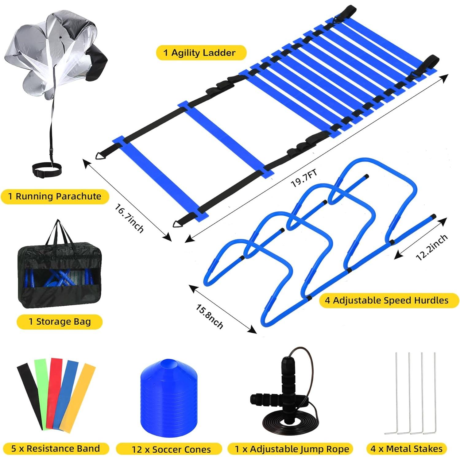 Conjunto de Entrenamiento de Agilidad Kevirice 6.1m 20 pies