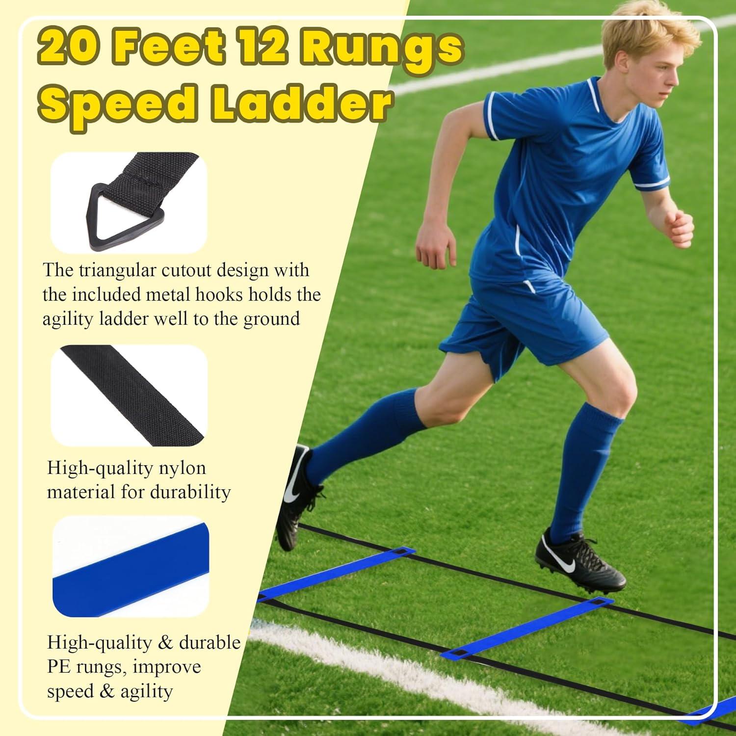 Conjunto de Entrenamiento de Agilidad Kevirice 6.1m 20 pies